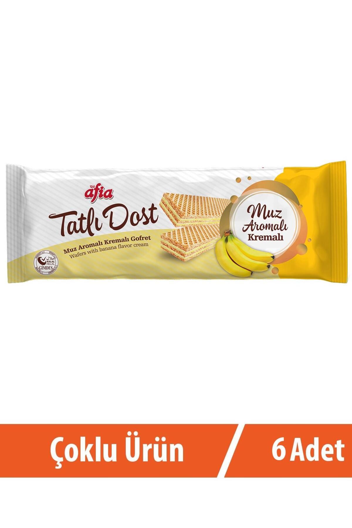 Afia Tatlı Dost Muz Kremalı Gofret 6x140 Gr