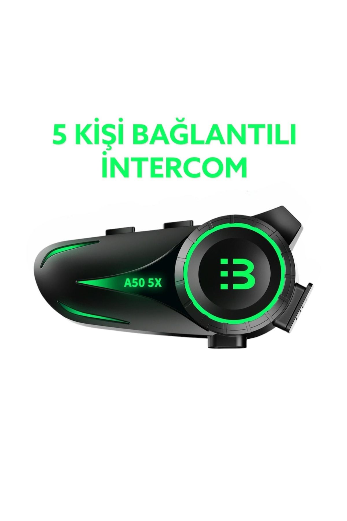 Enshall Yeni 2025 Model Yeni Sürüm A50-5X Bluetooth V5.3 Motosiklet Kask Kulaklık RGB İntercom Seti