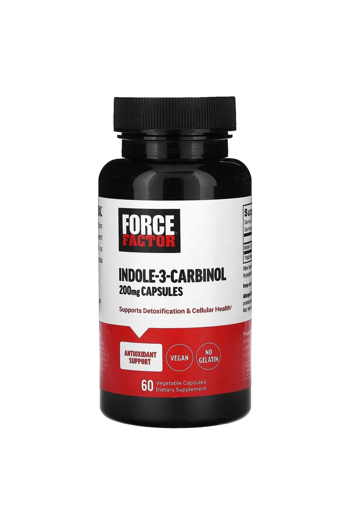 force factor , Indole-3-Carbinol, 200 mg, 60 Vegetable Capsules