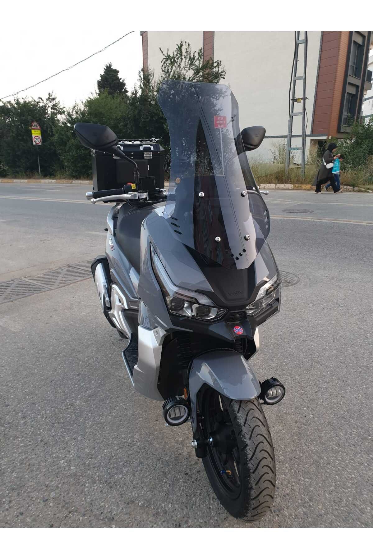 RKS Freccia 150 Siperlik Ön Cam 2022-2025 Model 65cm Füme Renkli 4mm ORTA BOYLU CAM