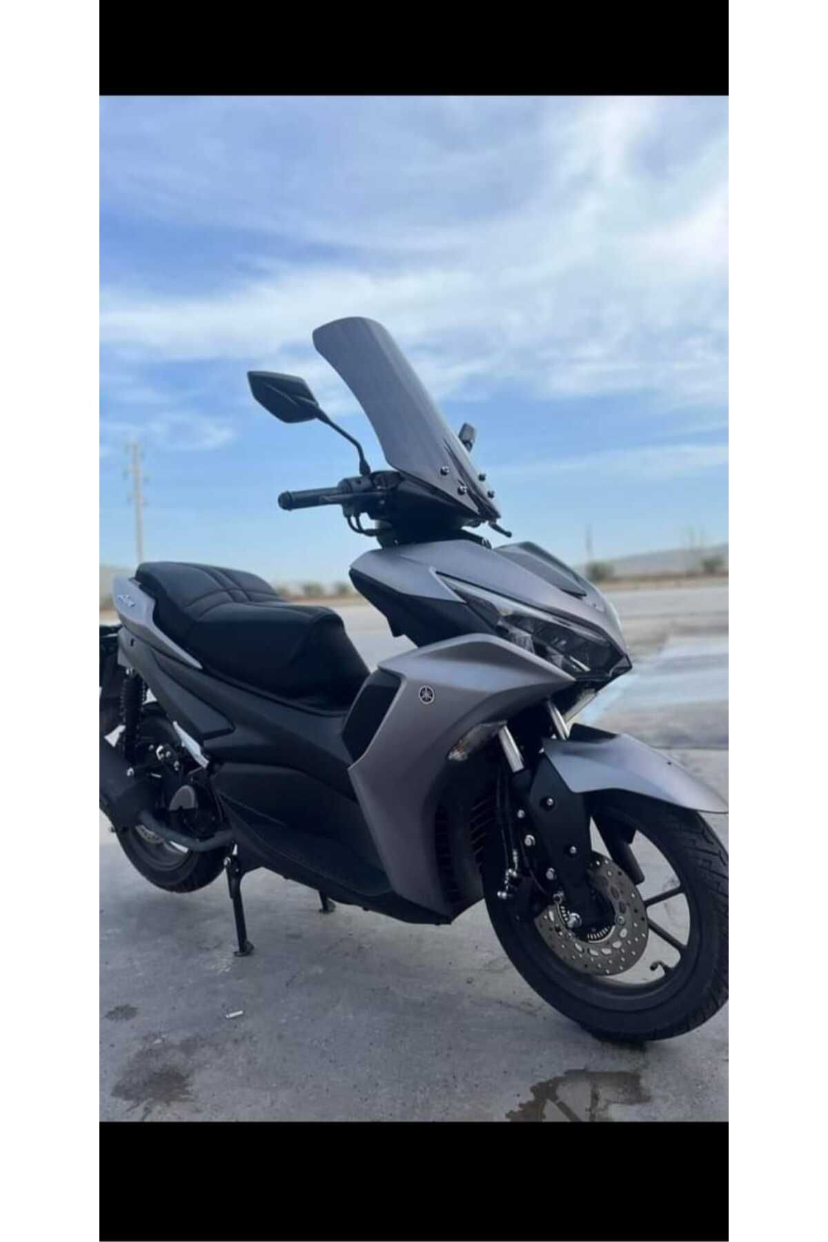 RKS Arome 125 Siperlik Ön Cam 2023-2025 Model 54cm Şeffaf Renkli Sportif Model