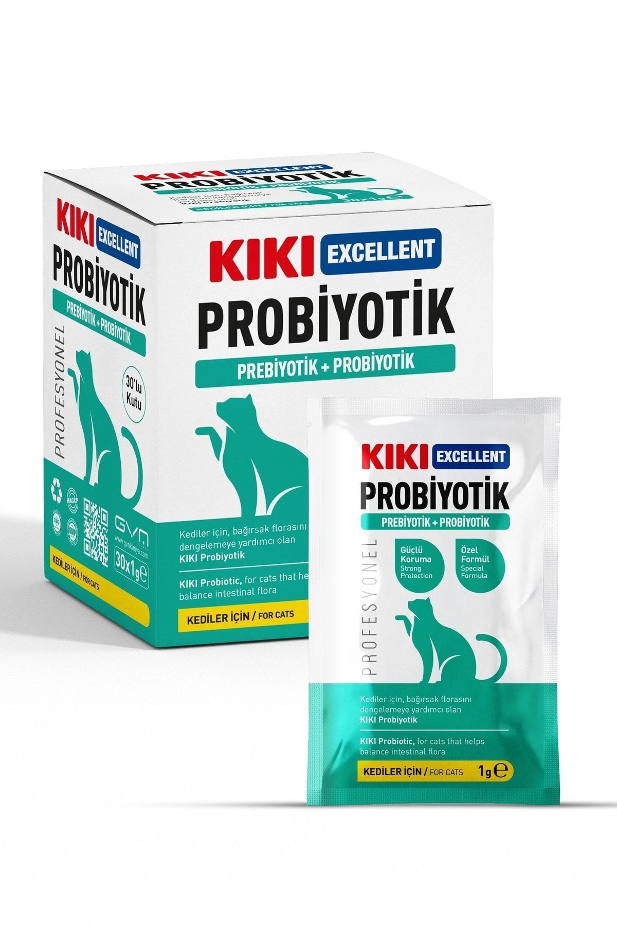 teknotrust Kıkı Excellent Kedi Probiyotik Prebiyotik Saşe 1 Gr. 30 Adet (KUTU) Kc111b30