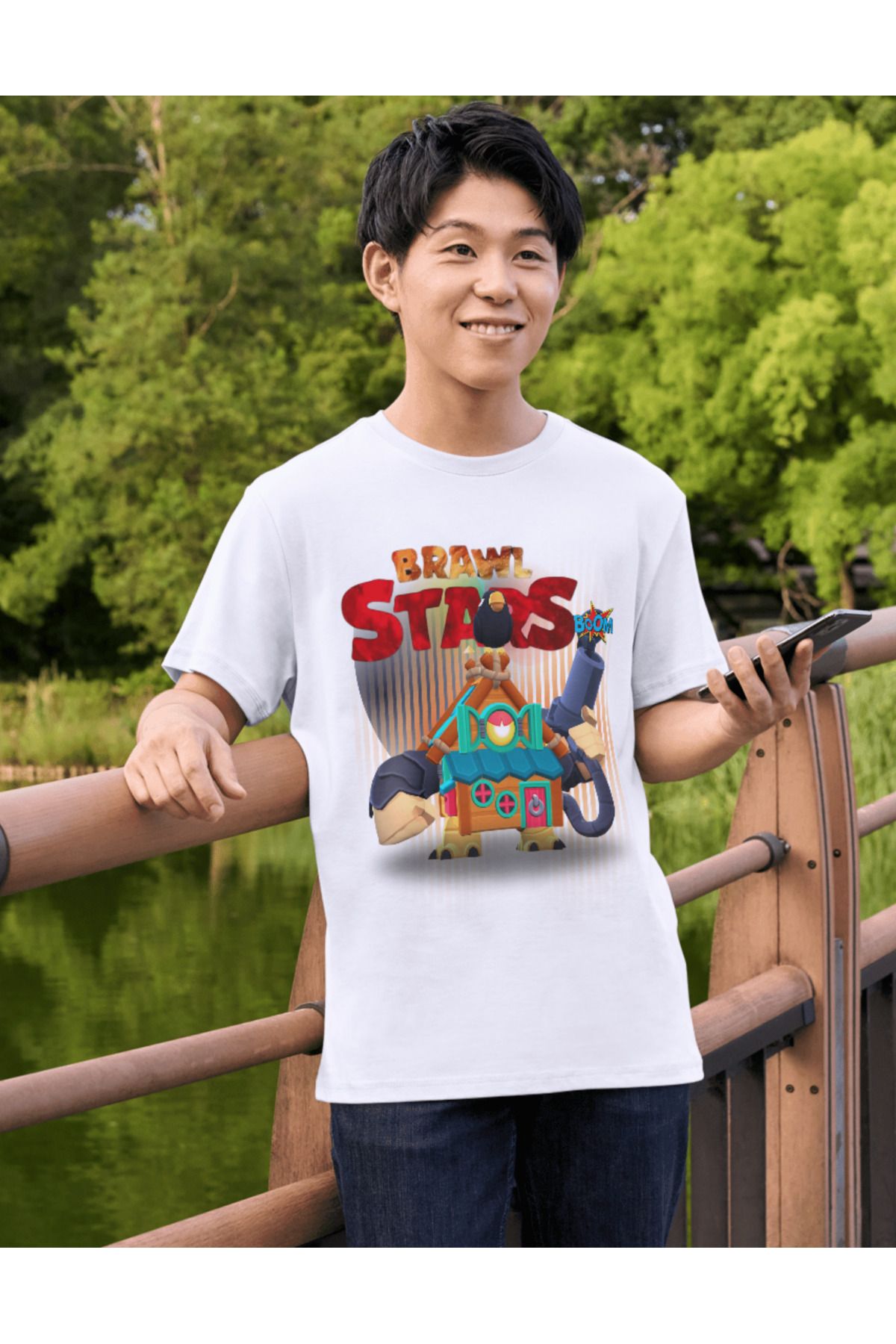 ALPŞAN TİCARET-Brawl Stars 8-Bit Haunted House T-Shirt. Brawl Stars 8-Bit Haunted House Kids/Adult T-Shirt 2