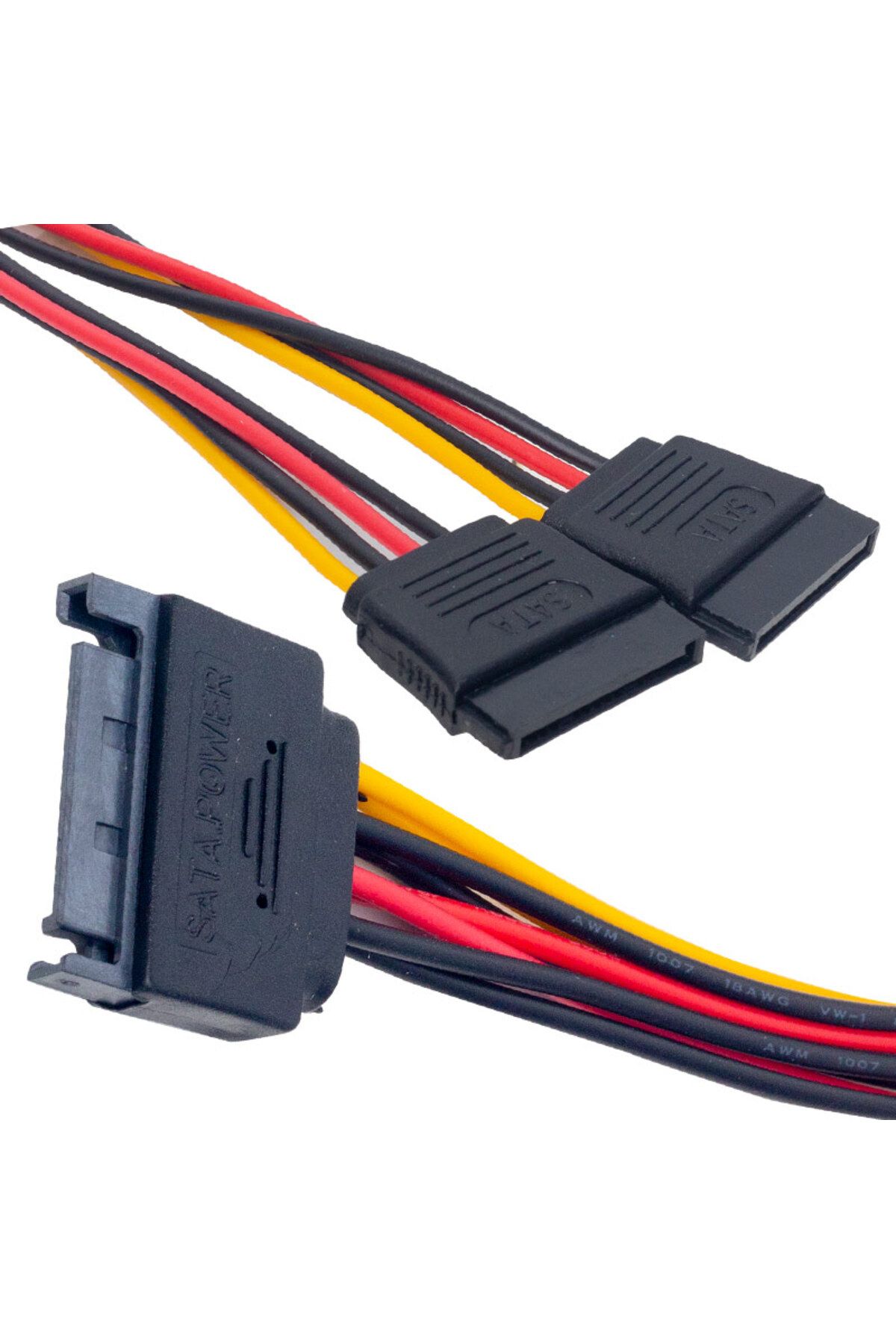 BORATİC Sata Power 15 Pin Erkek To 2 X Sata Power 15 Pin Dişi Çoklayıcı Kablo (4767)