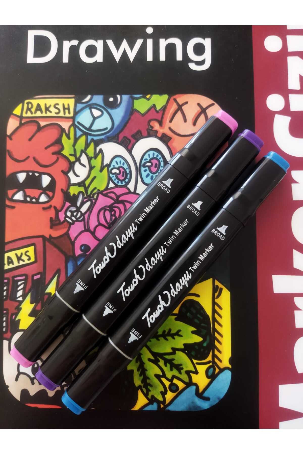 Koala-Marker Drawing Pad and Marker Pen (Double Tip) Set 2