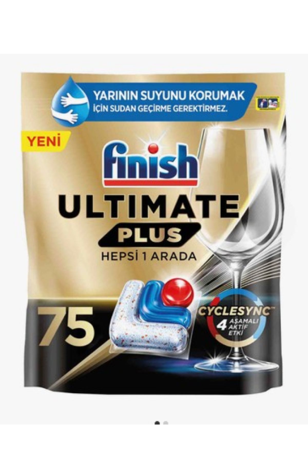 Finish Quantum Ultimate Plus 75 Kapsül Bulaşık Makinesi Deterjanı Tableti (1 x 75 Kapsül)