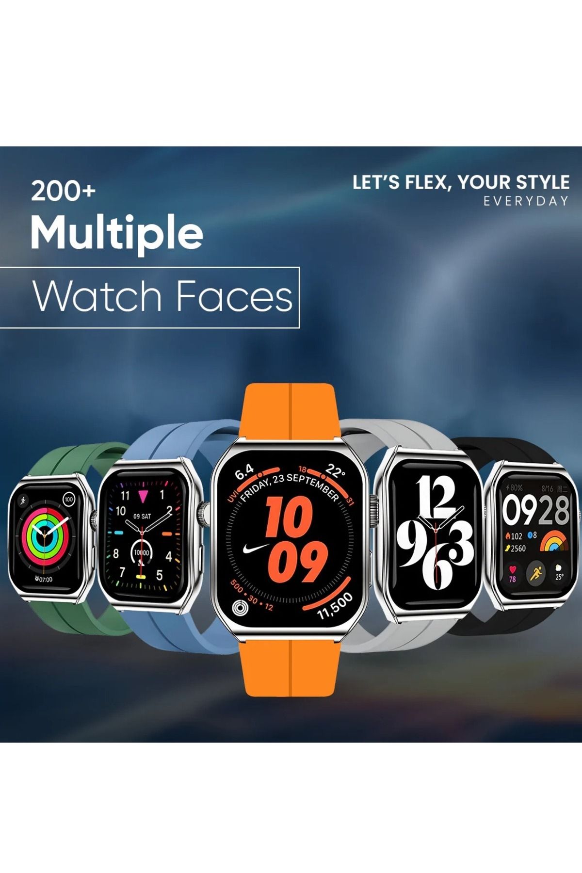 Icruze-Pronto Flex Bluetooth 5.0 Smartwatch with 2.01" HD Display, Bluetooth Calling - Orange 4