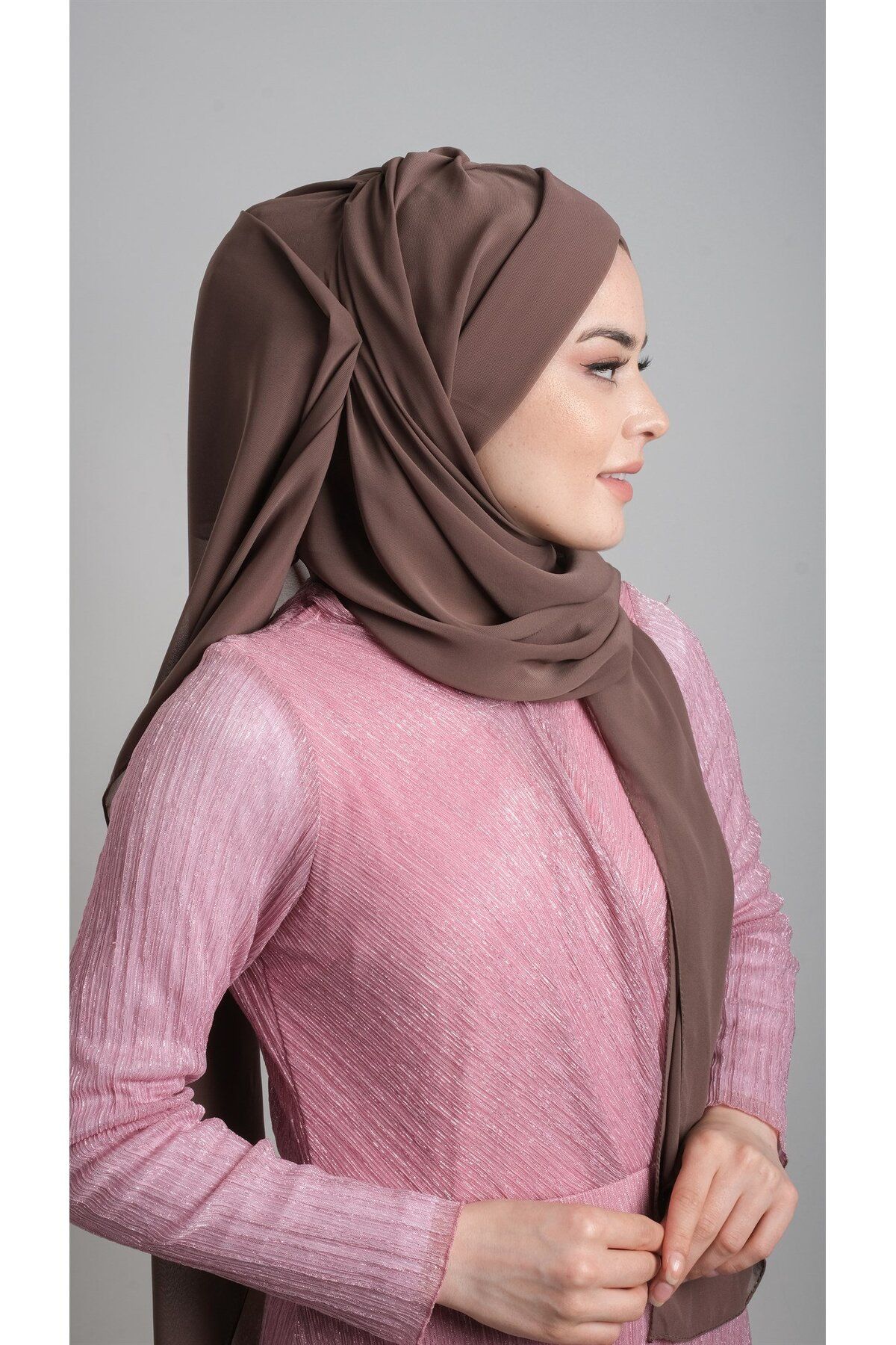 HÜRREM BONE-Mink Practical Ready-made Interlocking Bone Shawl Chiffon Self-bonded Single Banded 1453_10 3