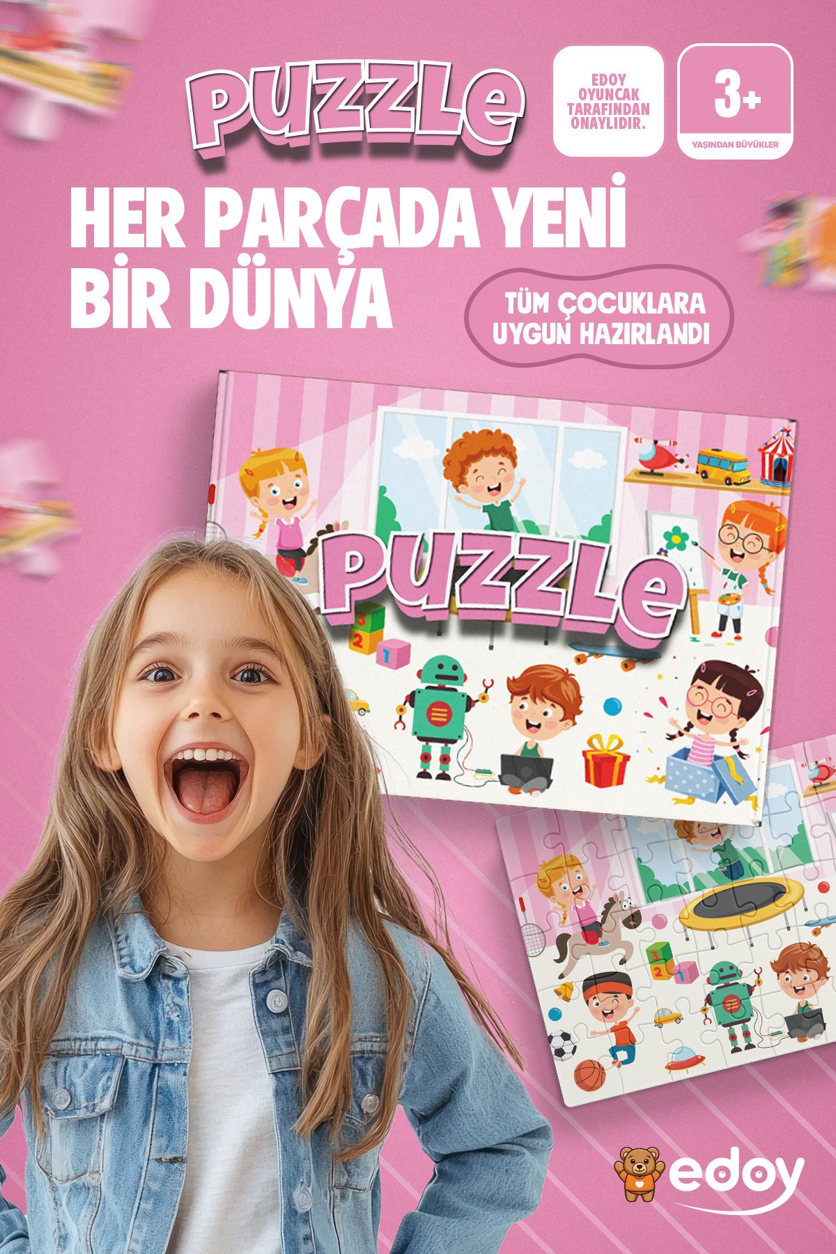 Çocuk Puzzle 24 Parça | Ahşap Yapboz, Eğitici 3-4 Yaş için 24 Parçalı Yapboz, Eğlenceli Puzzle