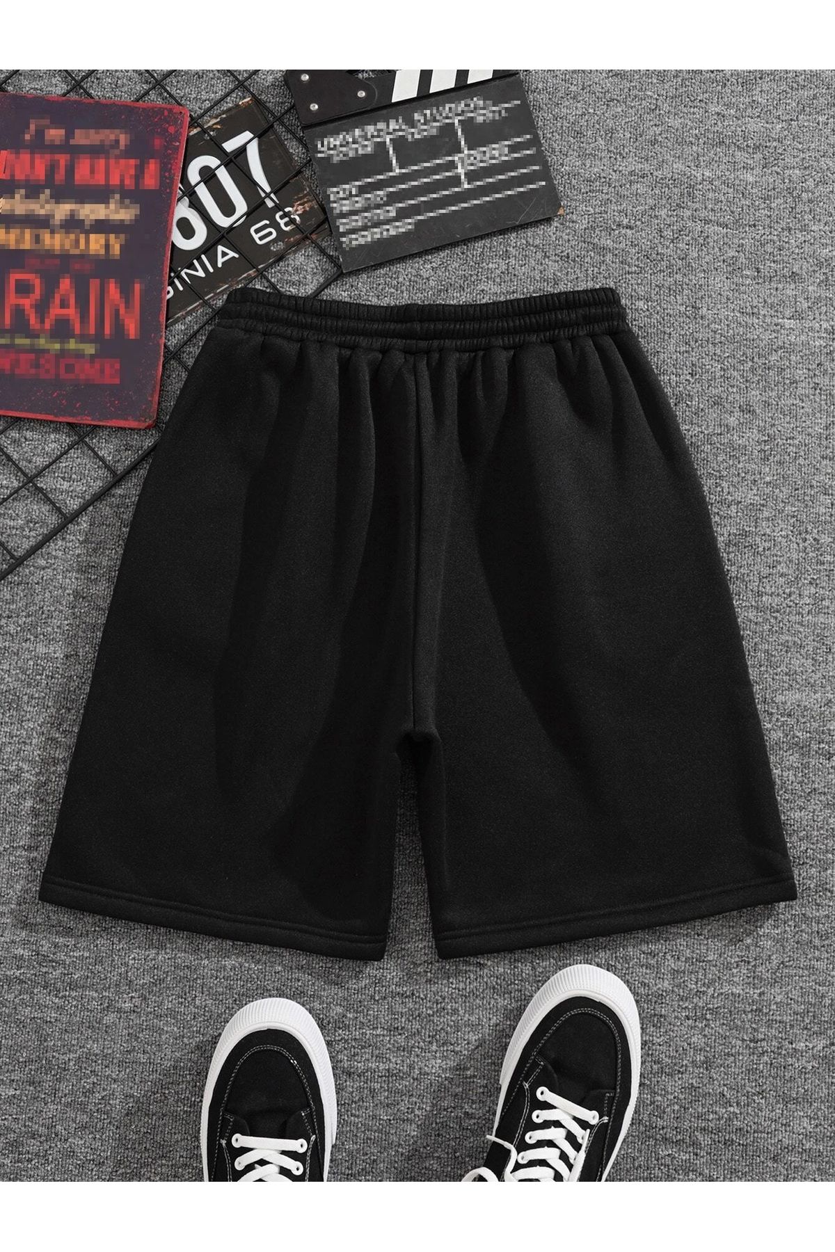 De Carte-Cute Duck Printed Sporty Black Men's Bermuda Shorts 2