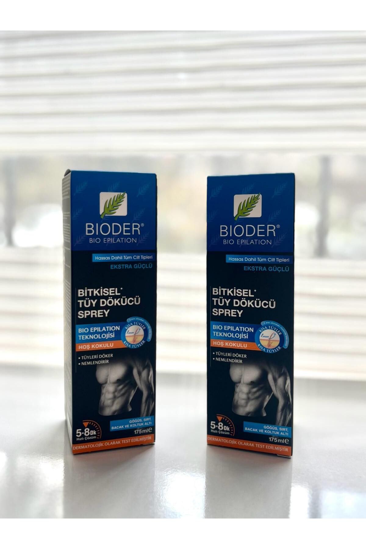 Bioder Bitkisel Tüy Dökücü Sprey Men/Erkek 175 ml 2'Lİ SET