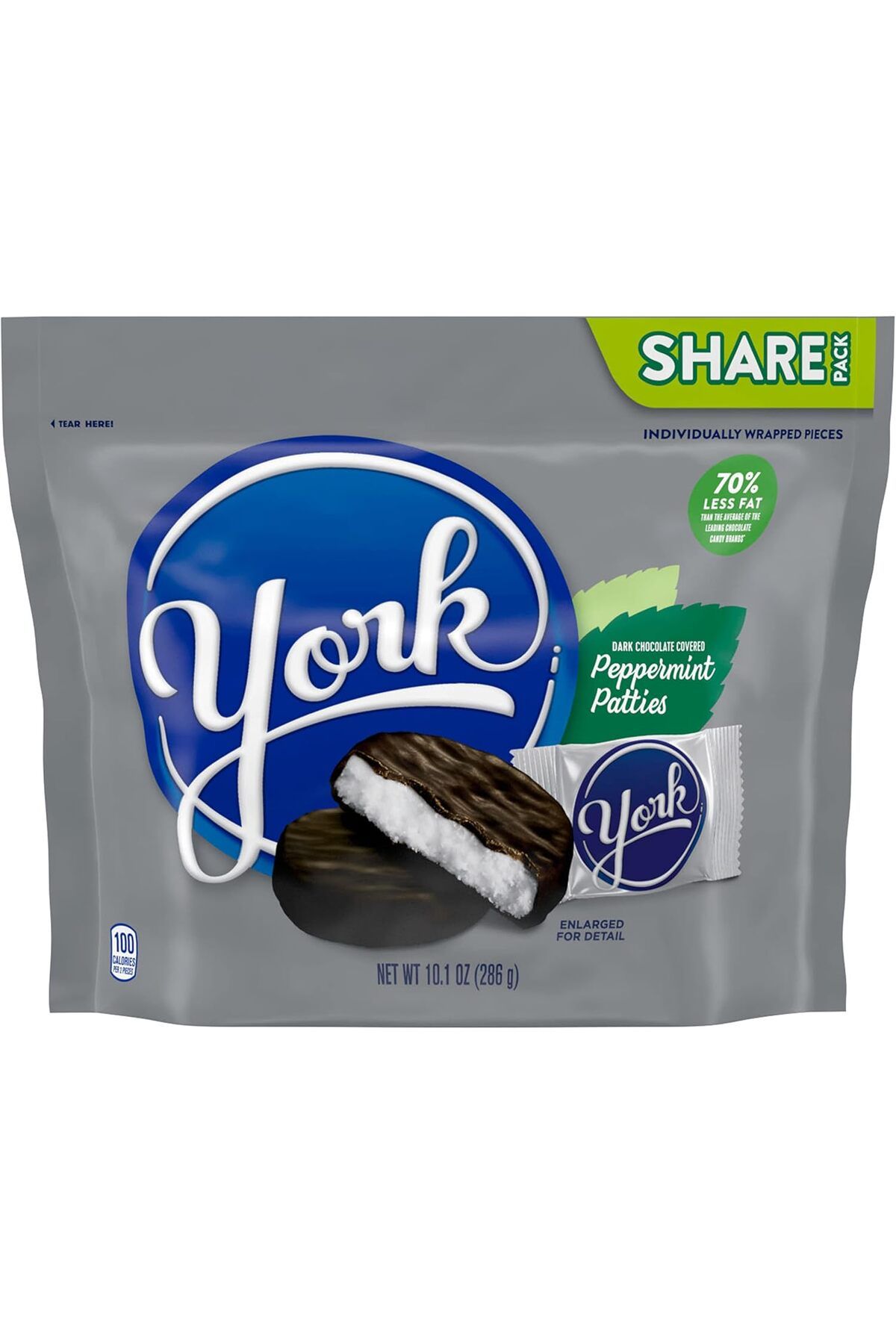 Candy York Dark Chocolate Peppermint Patties Naneli Bitter Çikolata 286 gr