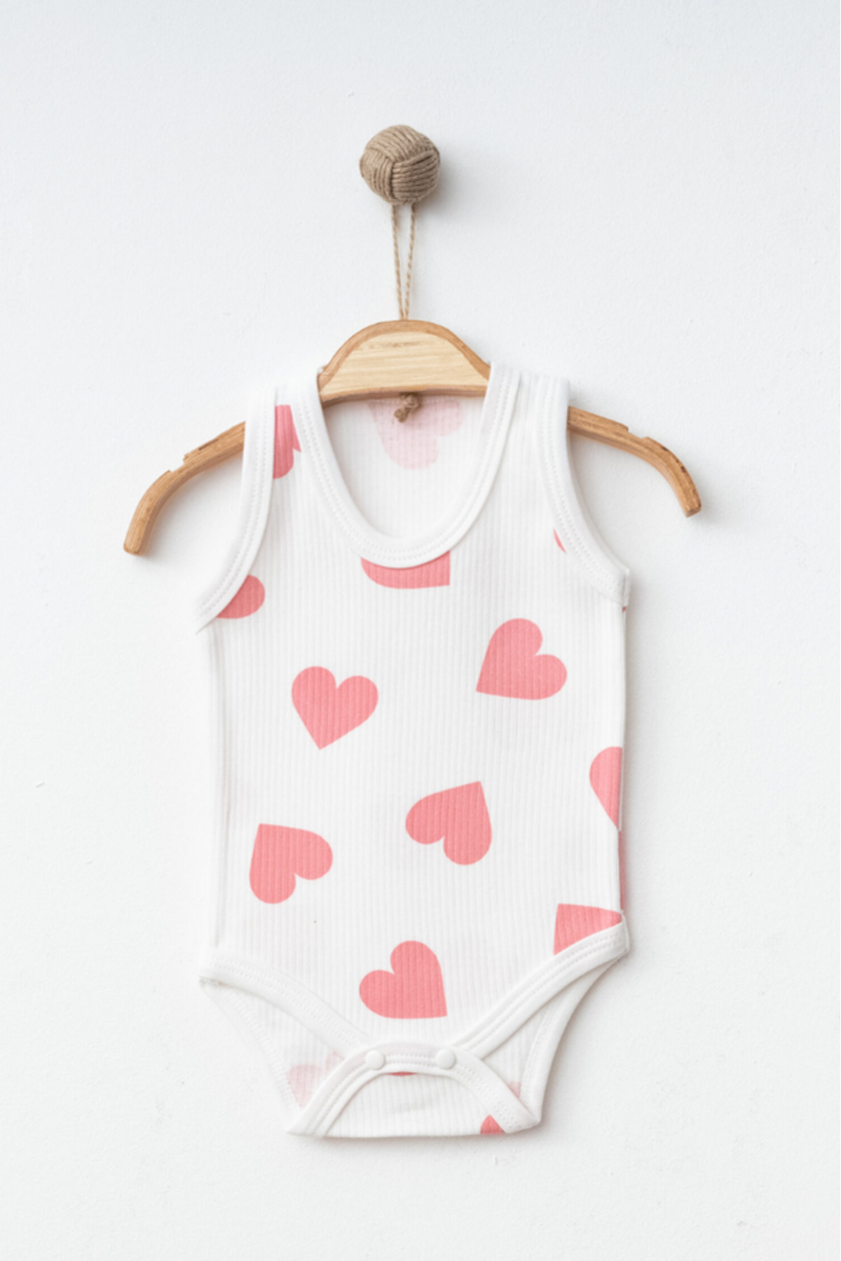 Bamoola %100 Organik Pamuk Kalp Desen 3'lü Atlet Body Zıbın - Askılı - Çıtçıtlı (KIRMIZI - PEMBE - TURUNCU) fotoğrafı 2 (önizleme)