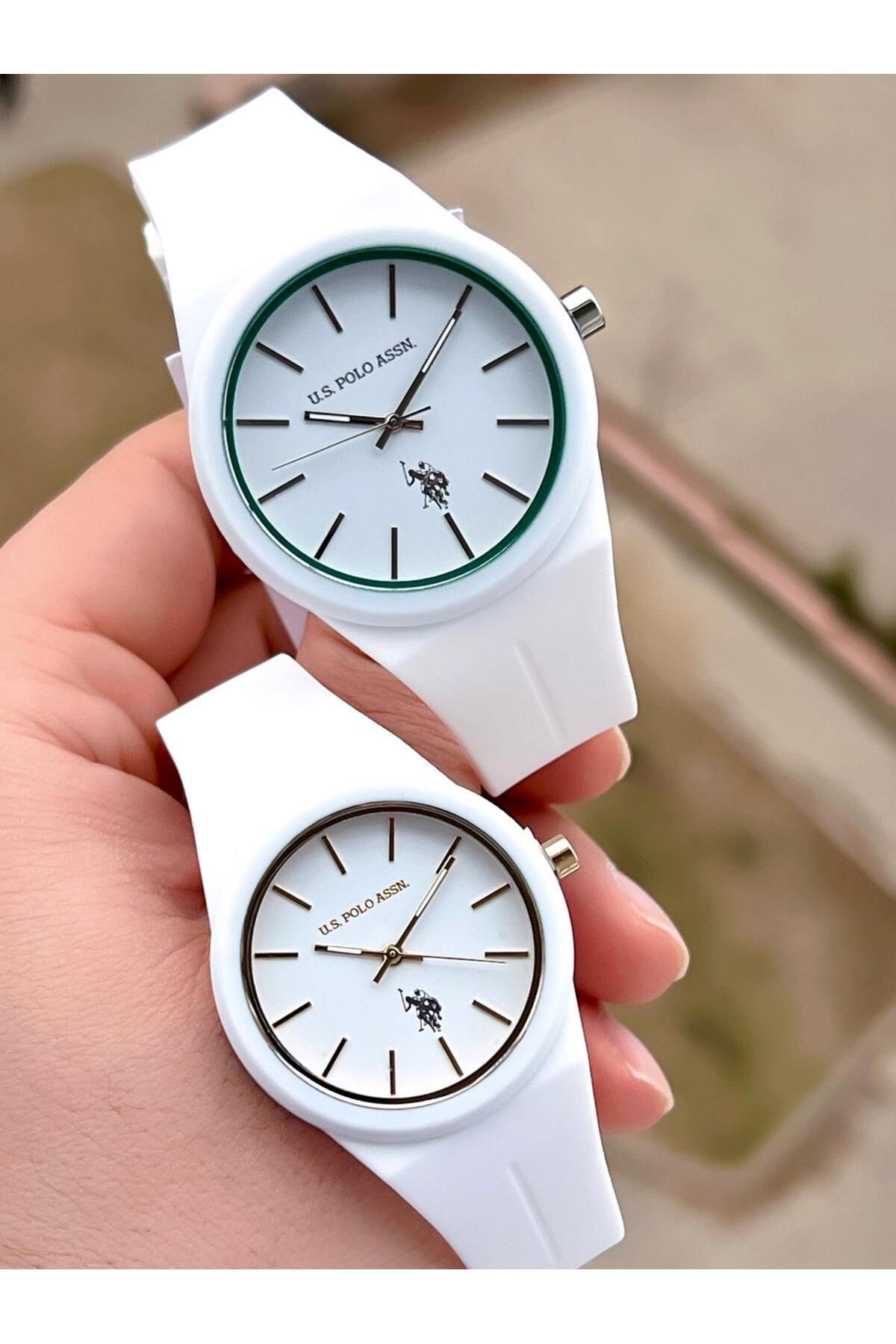 U.S.POLO ASSN ویژه برای زوج ها بند سیلیکونی 3 ATM ضد آب ساعت مچی ورزشی زوج U.CFT.1110.E01 U.S. Polo Assn.
