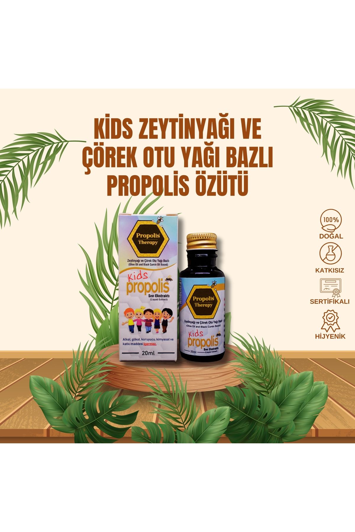 Propolis Therapy Kids Zeytinyağı ve Çörek Otu Yağı Bazlı Propolis Ekstraktı 20ml