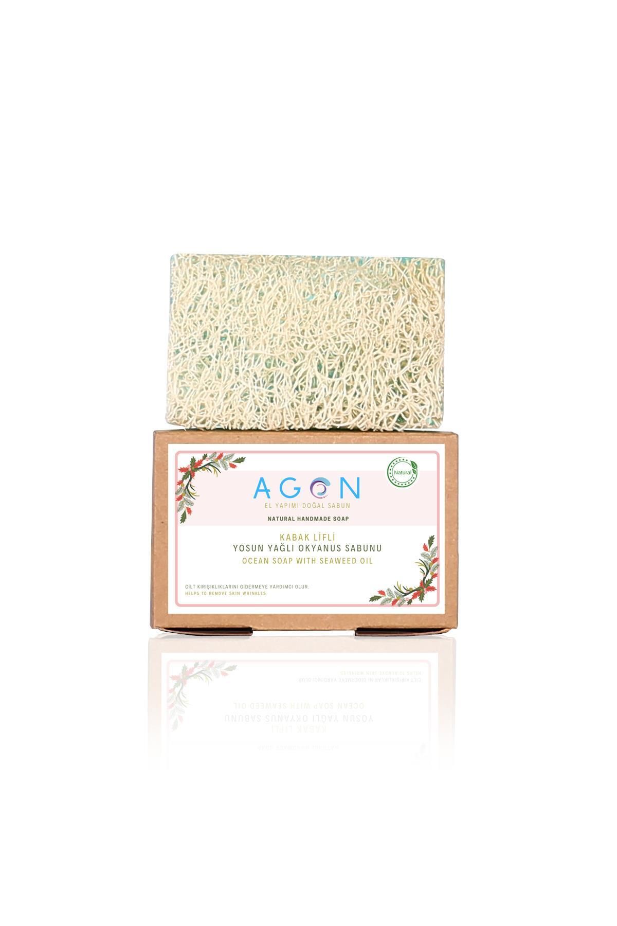 صابون اقیانوسی روغن جلبک دریایی با فیبر کدو تنبل طبیعی 120 گرم Agon