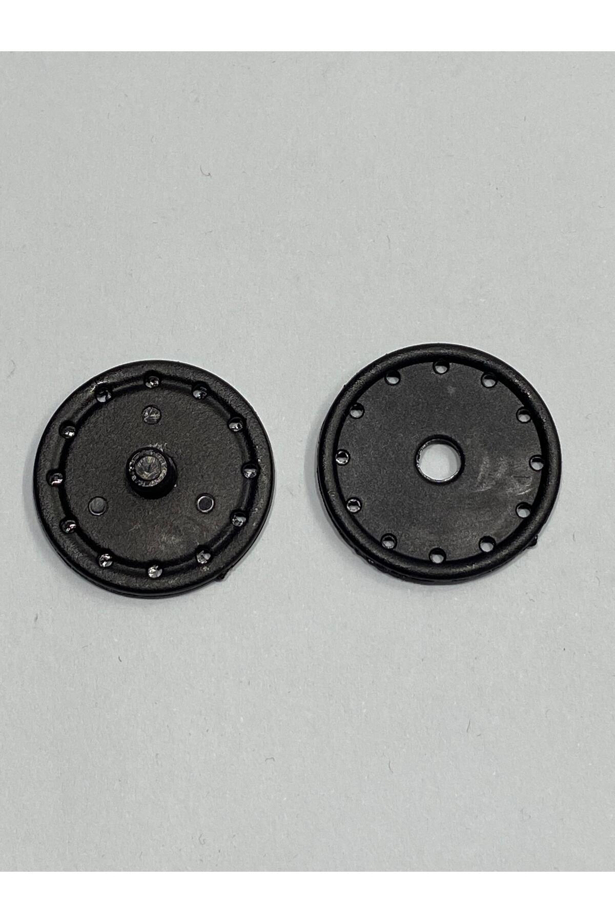 karantuhafiye-Large Size Black Coat Snaps - 2.7 Cm, Set of 4, Hard Snaps 5