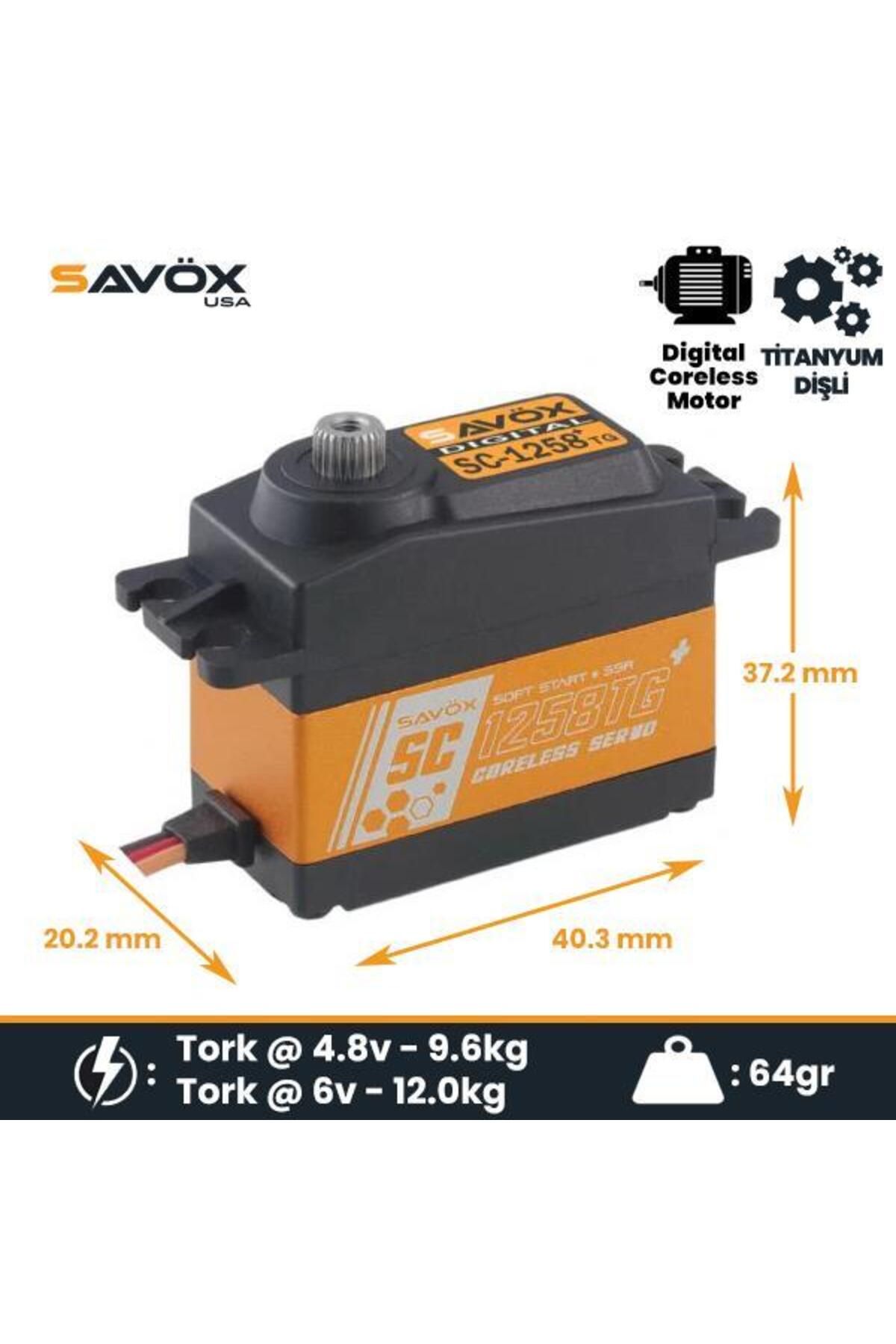 Savöx Savox SC1258TGP Digital Servo Coreless Motor With Soft Start High Voltage Titanium Dişli