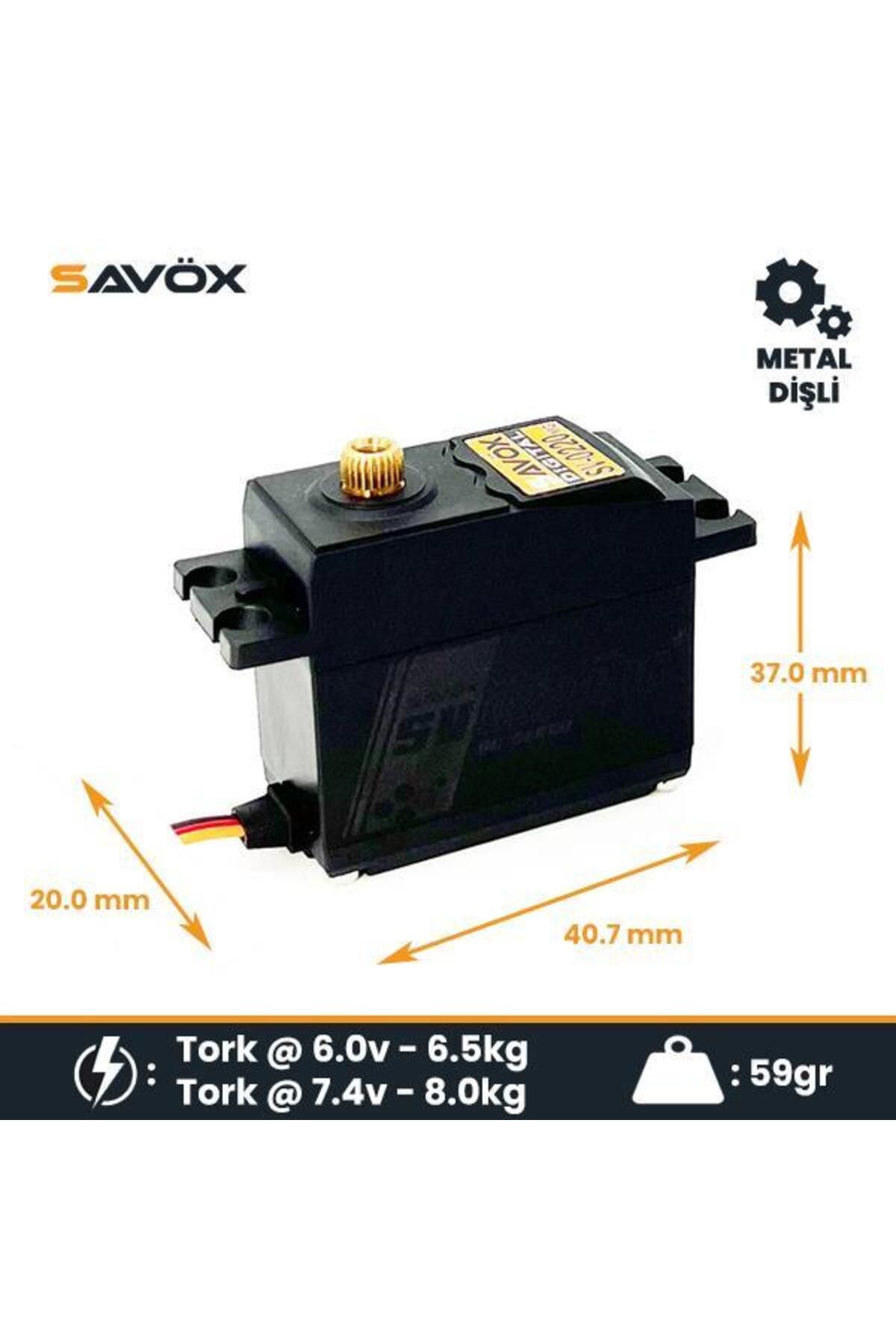 Savöx Savox SV-0220MGP Digital Servo DC Motor High Voltage Metal Dişli