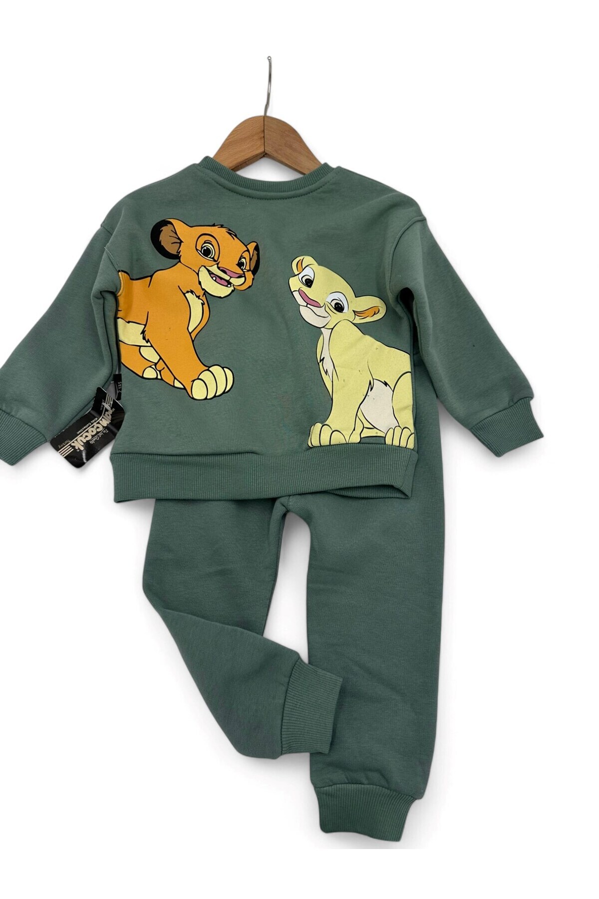 Egelite-Boy's Back Printed Winter Simple Printed 3 Strings Charded Bottom Top Tracksuit Set 4