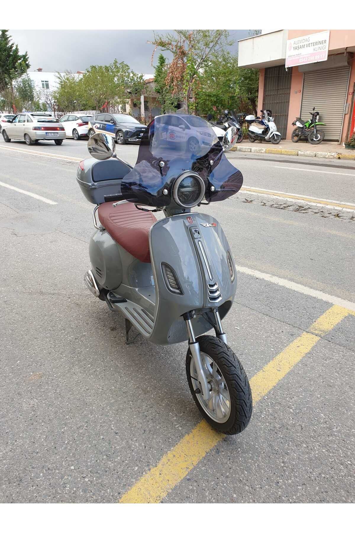 RKS Pride 125 Siperlik Ön Cam 2023-2025 Model 39cm siyah Renkli 4mm APARAT GÖNDERİLMEYECEK
