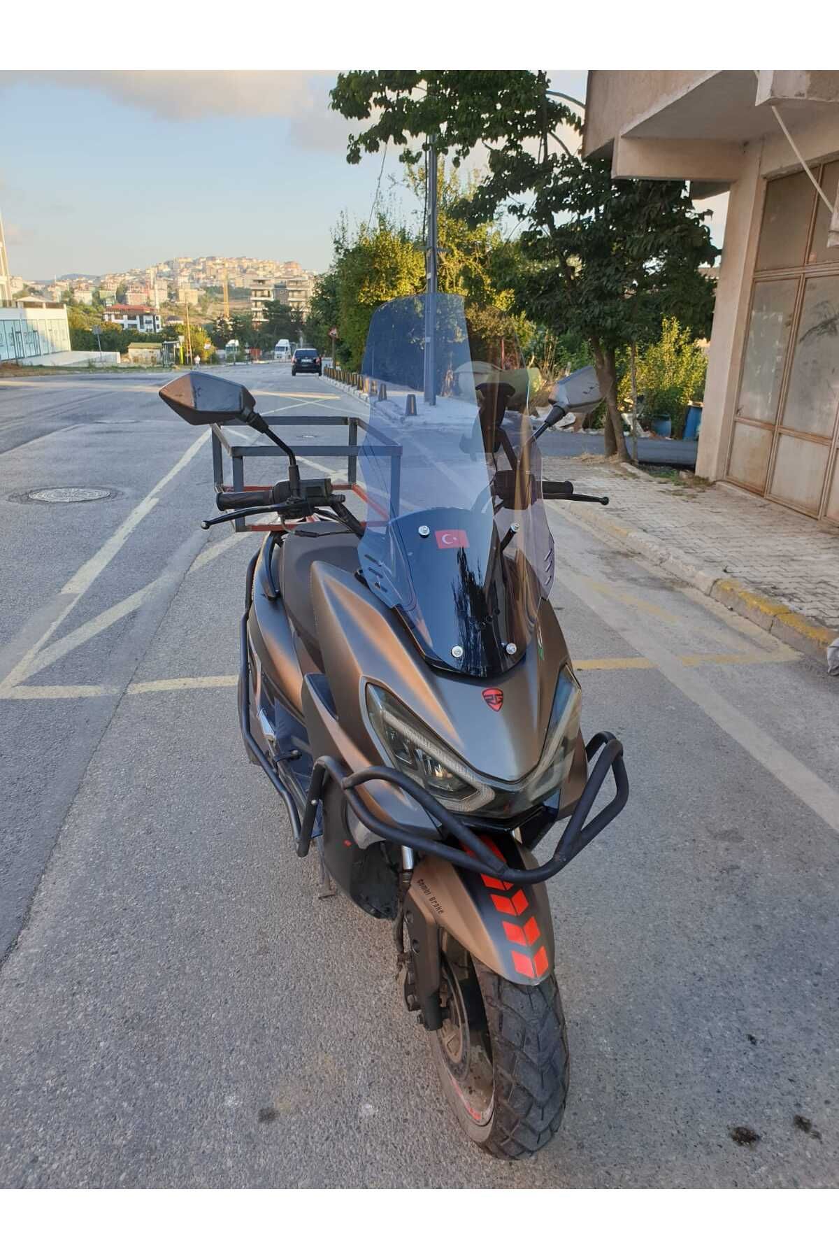 RKS Newlight 125 Siperlik Ön Cam 2021-2022 Model 55cm Füme Renkli 4mm PRO MODELE UYMAZ