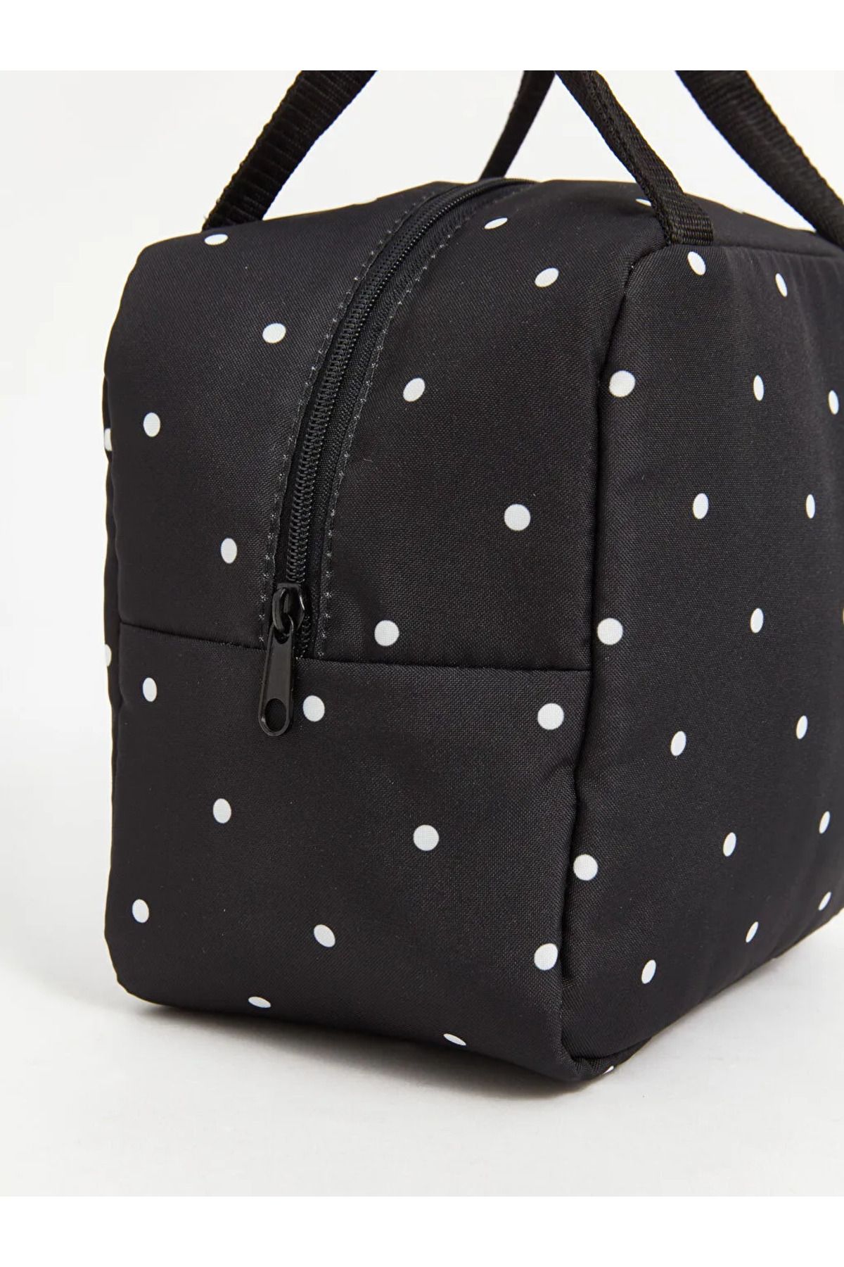 LC Waikiki-Lcw Accessories Black Polka Dot Pattern Thermal Bag 3