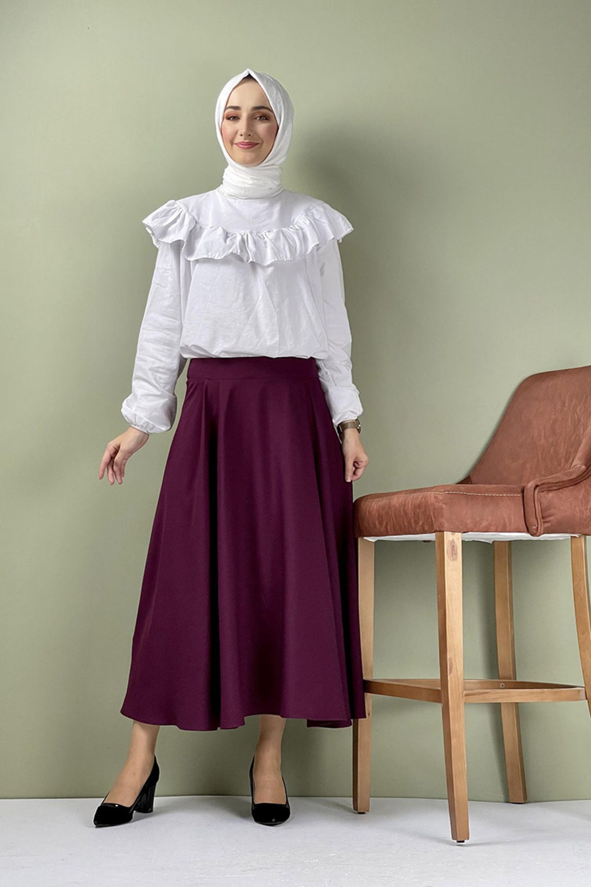 EPSWorld Moda Çizgi Etek