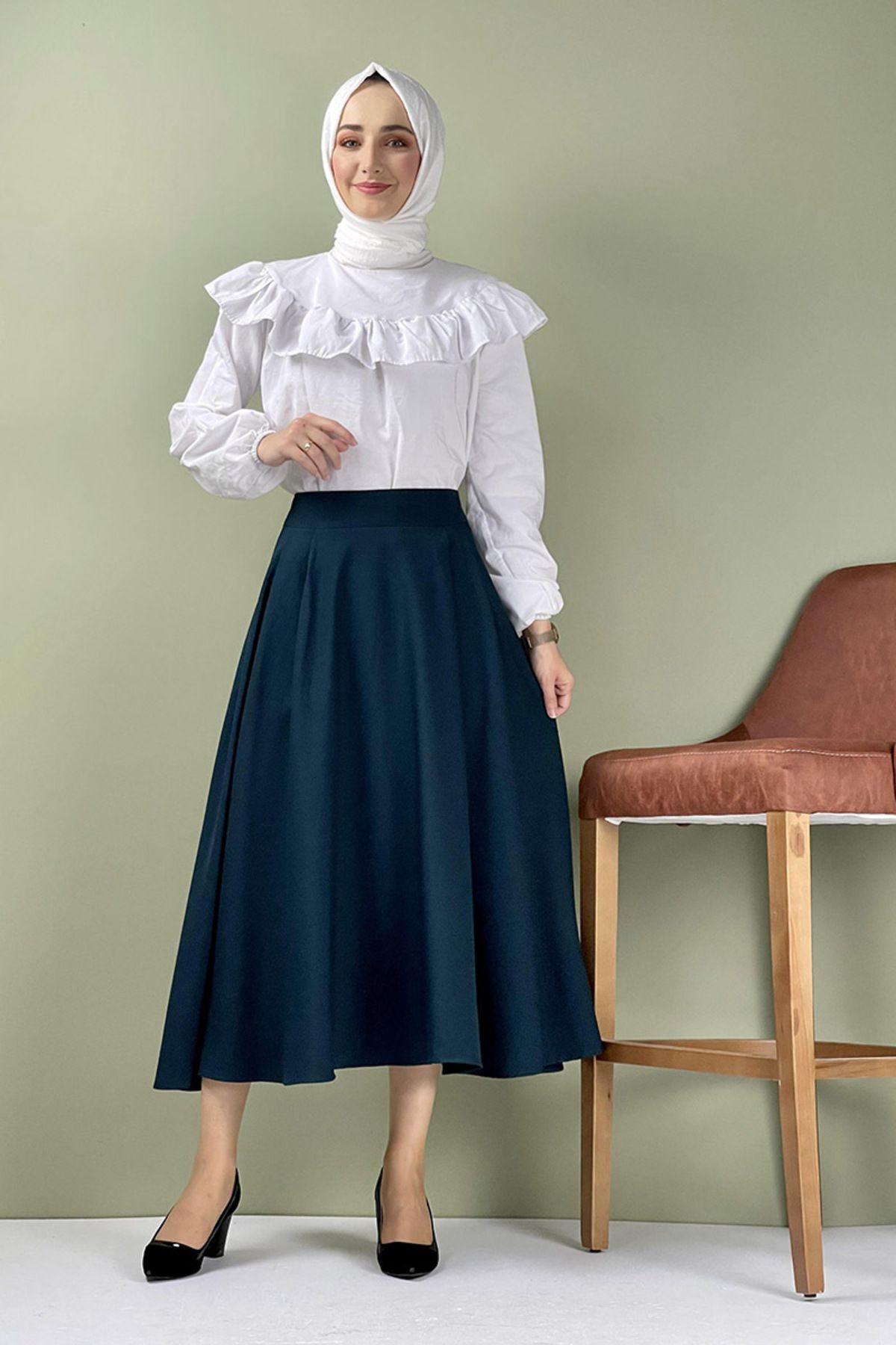 EPSWorld Moda Çizgi Etek