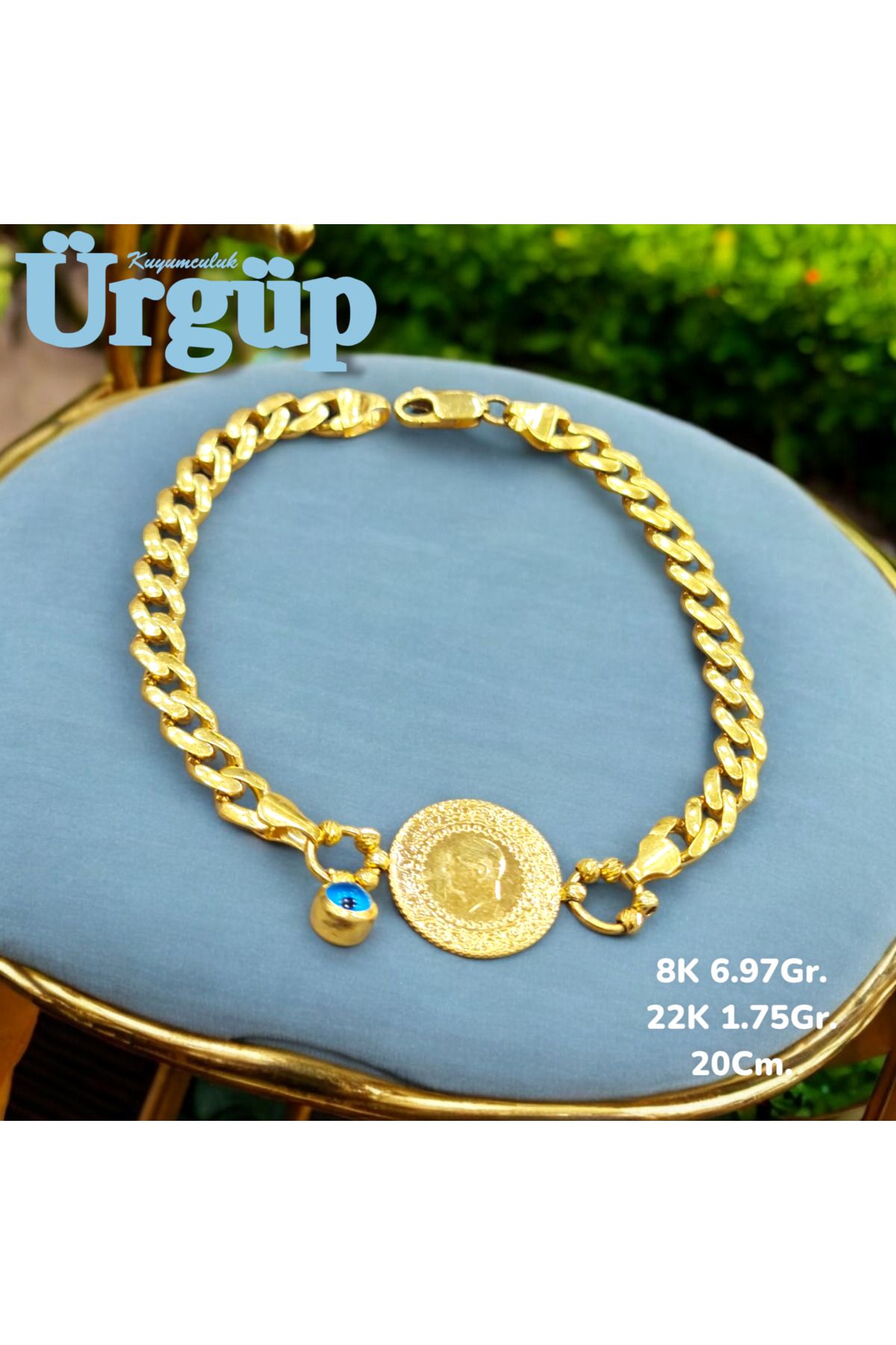 ÜRGÜP TAKI 8AYAR 6.97Gram Altın Çeyrek Altınlı Bileklik