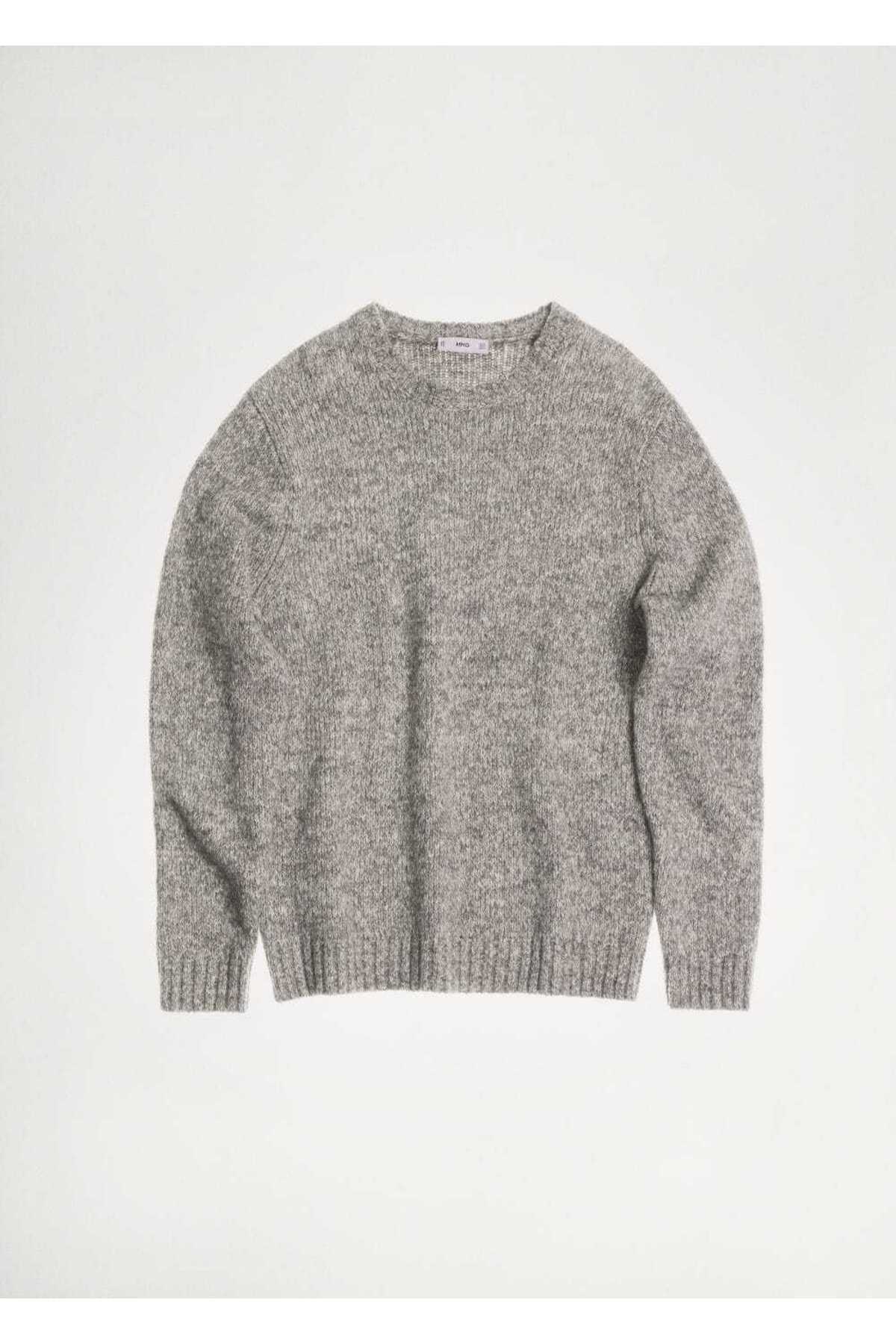 MANGO Man-Pullover of Burnt-Out Wool and Cotton 8