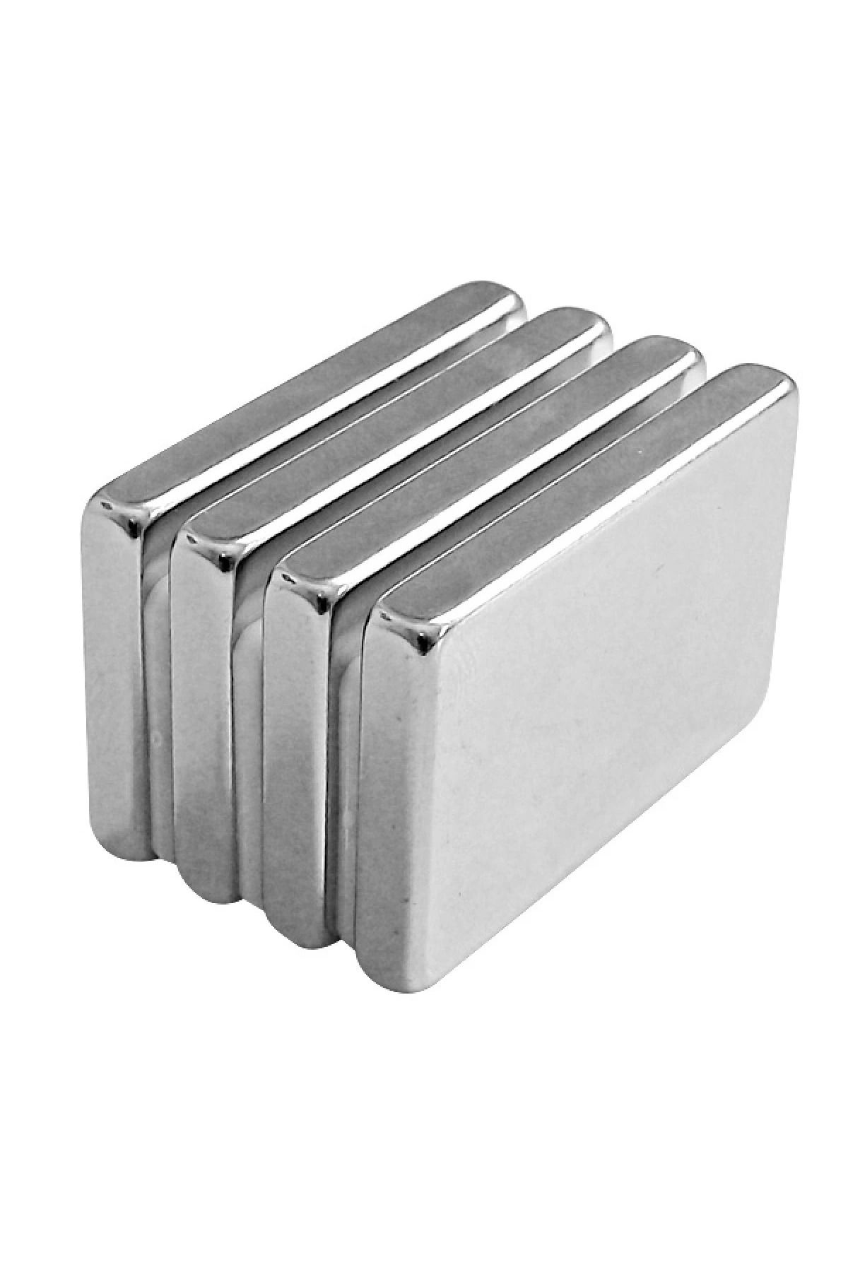 Easy Tedarik 40x20x5 Mm Neodyum Mıknatıs , Köşeli Nikel Kaplamalı Kaliteli Ve Dayanıklı Ürün