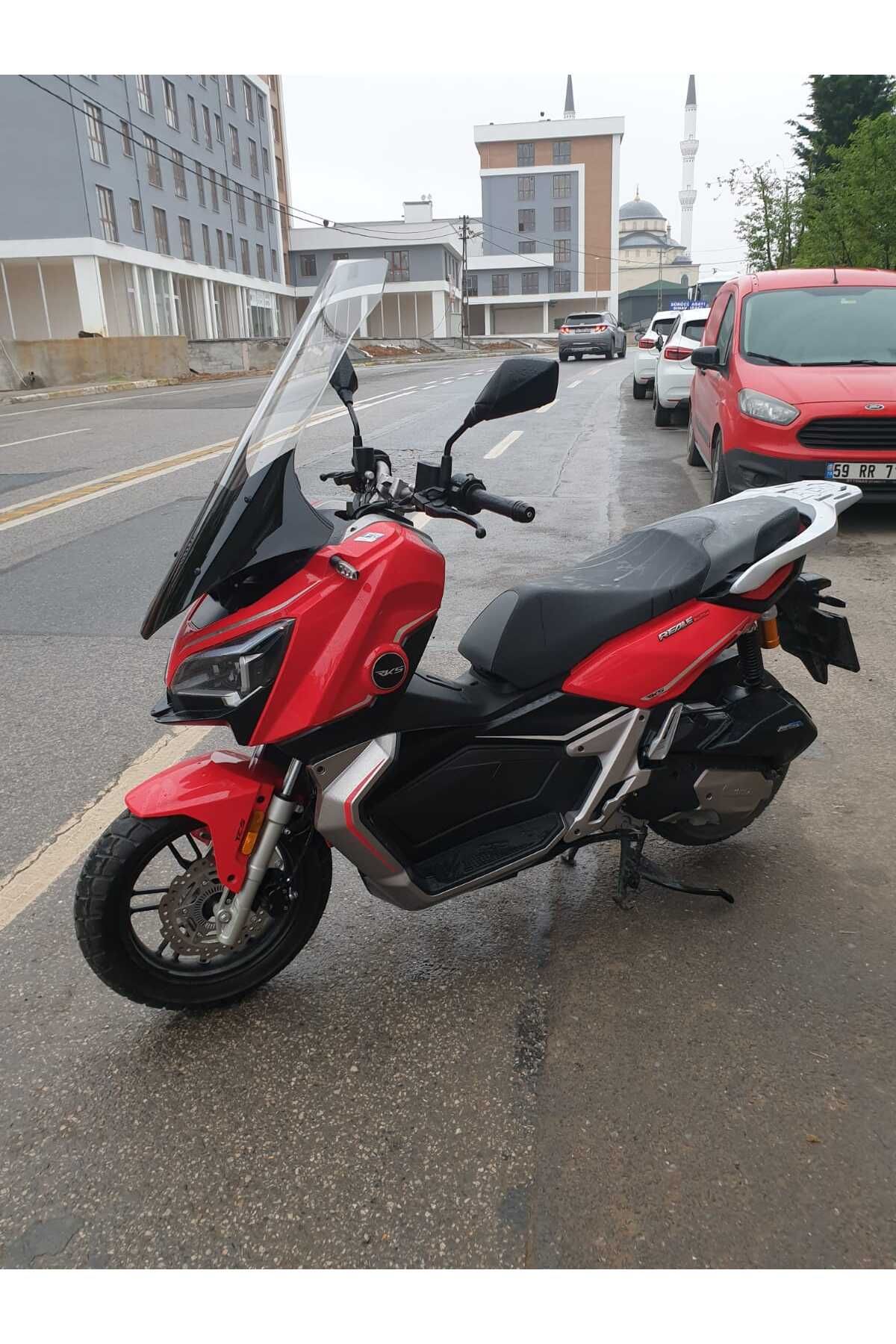 RKS Reale 125 Siperlik Ön Cam 2023-2025 Model 78cm şeffaf Renkli 4mm UZUN CAM