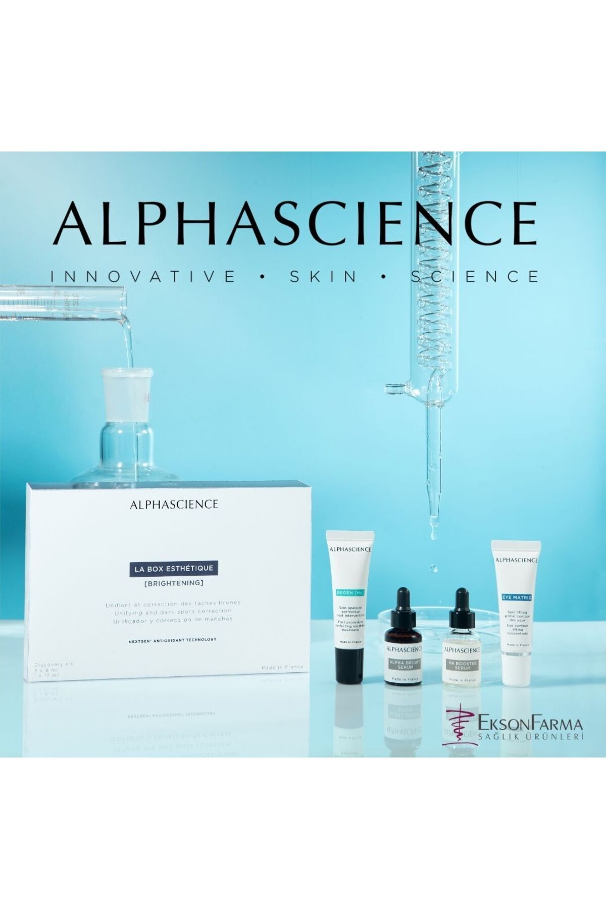 Alphascience LA BOX ESTHETIQUE BRIGHTENING Cilt Tonunu Eşitleyici ve Leke Önleyici ‘Güzellik Paketi’