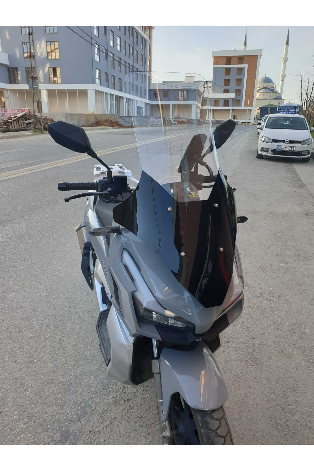 RKS Veloce 150 Siperlik Ön Cam 2023-2025 Model 78cm şeffaf Renkli 4mm UZUN CAM