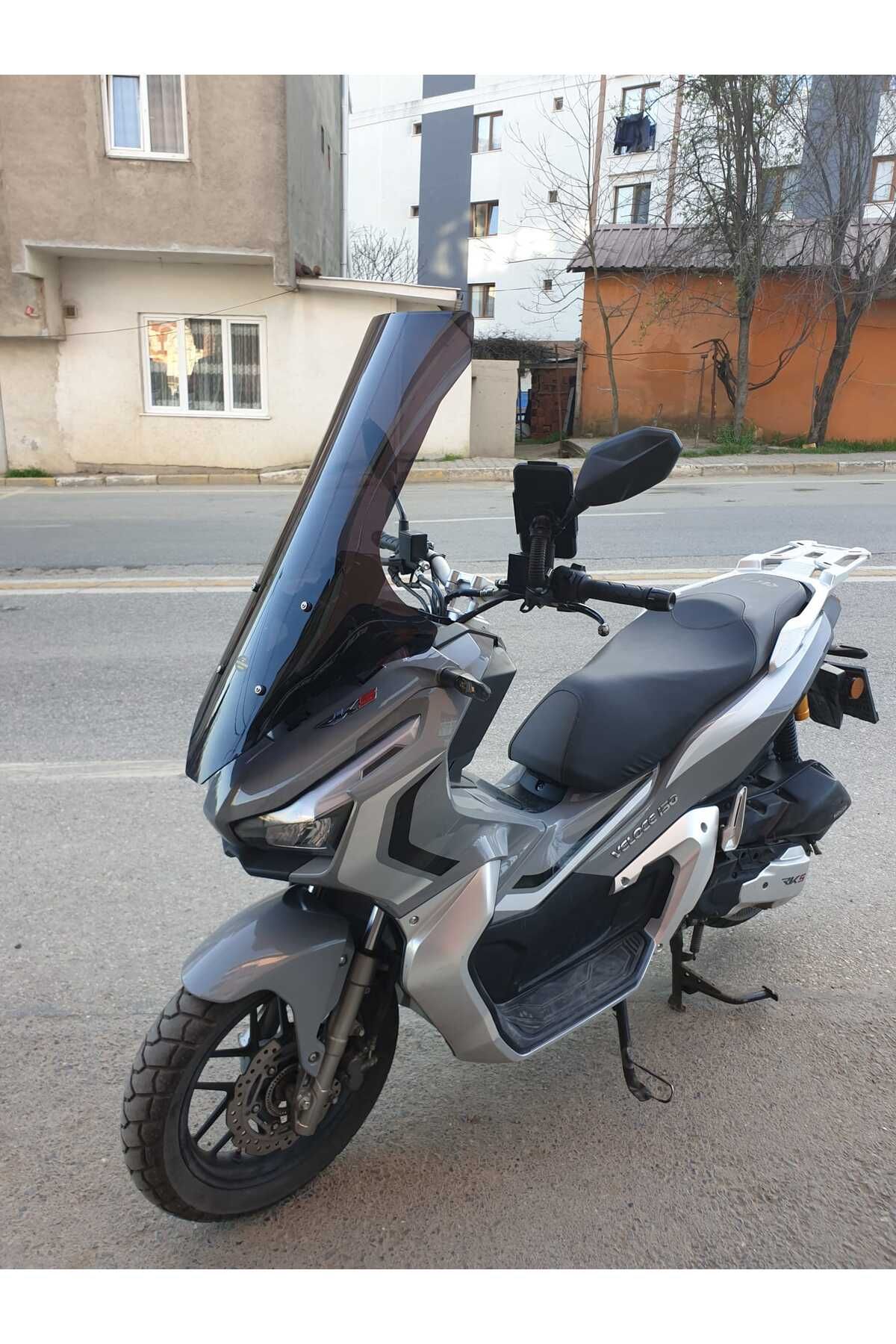 RKS Veloce 150 Siperlik Ön Cam 2023-2025 Model 78cm Siyah Renkli 4mm UZUN CAM
