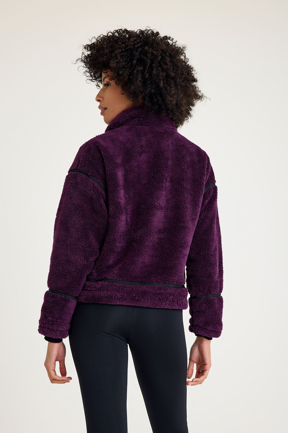 Scorp-Shine Casual - Palton mov de pluș pentru femei 5