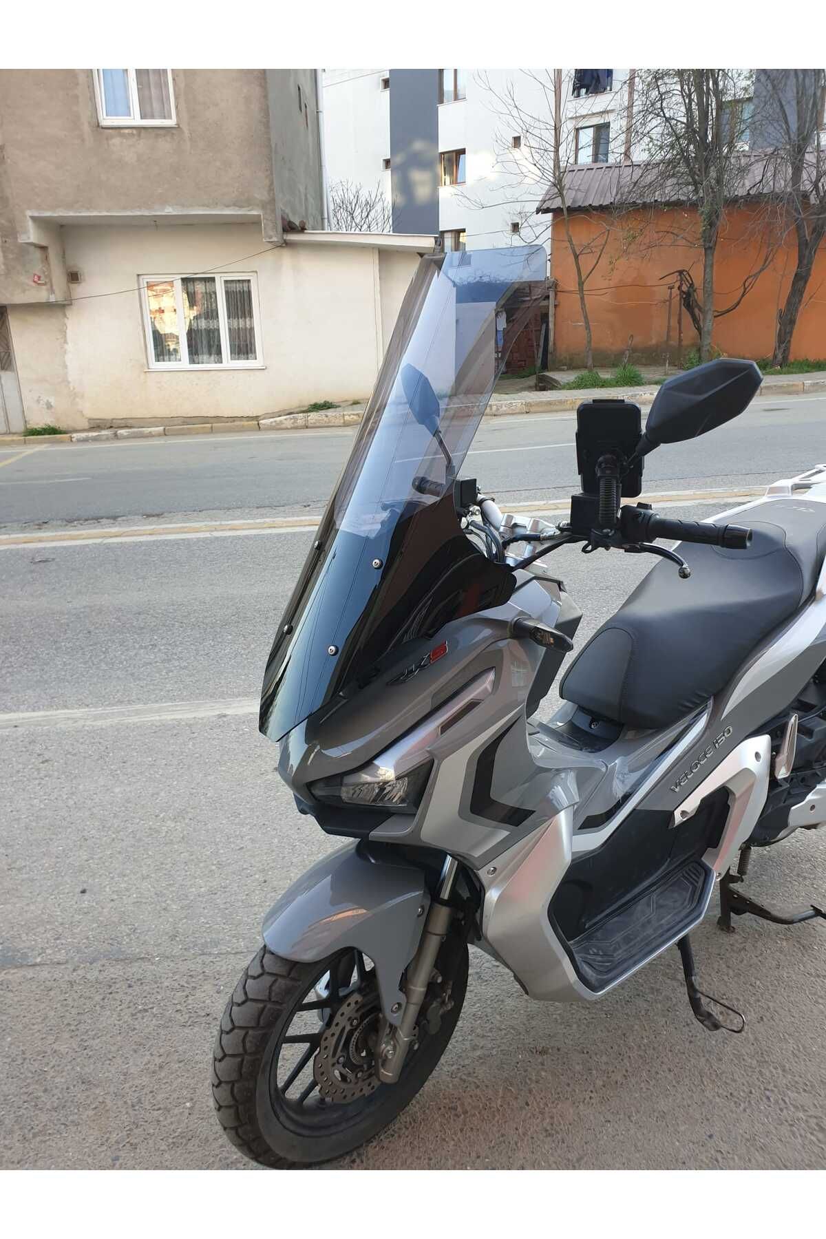 RKS Veloce 150 Siperlik Ön Cam 2023-2025 Model 78cm Füme Renkli 4mm UZUN CAM
