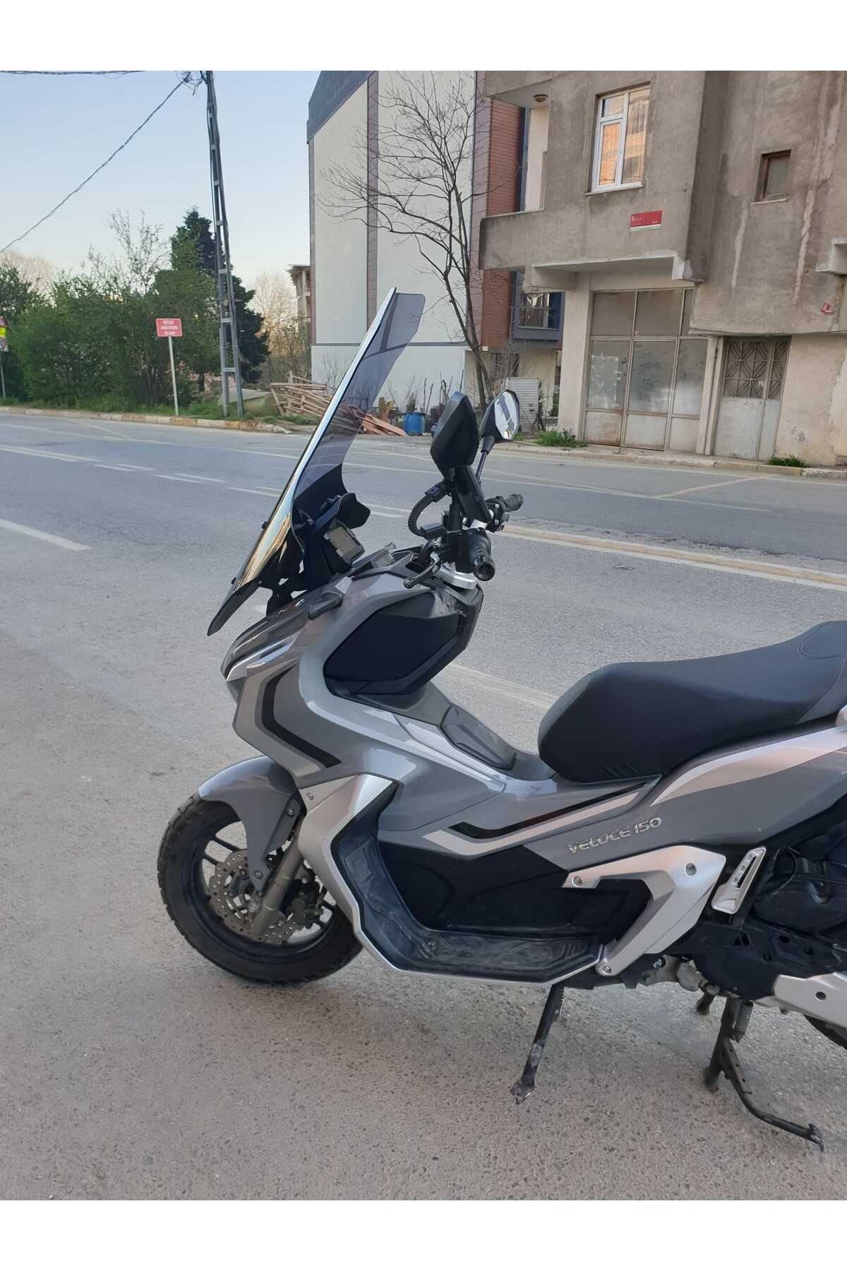RKS Veloce 150 Siperlik Ön Cam 2023-2025 Model 78cm Füme Renkli 4mm UZUN CAM