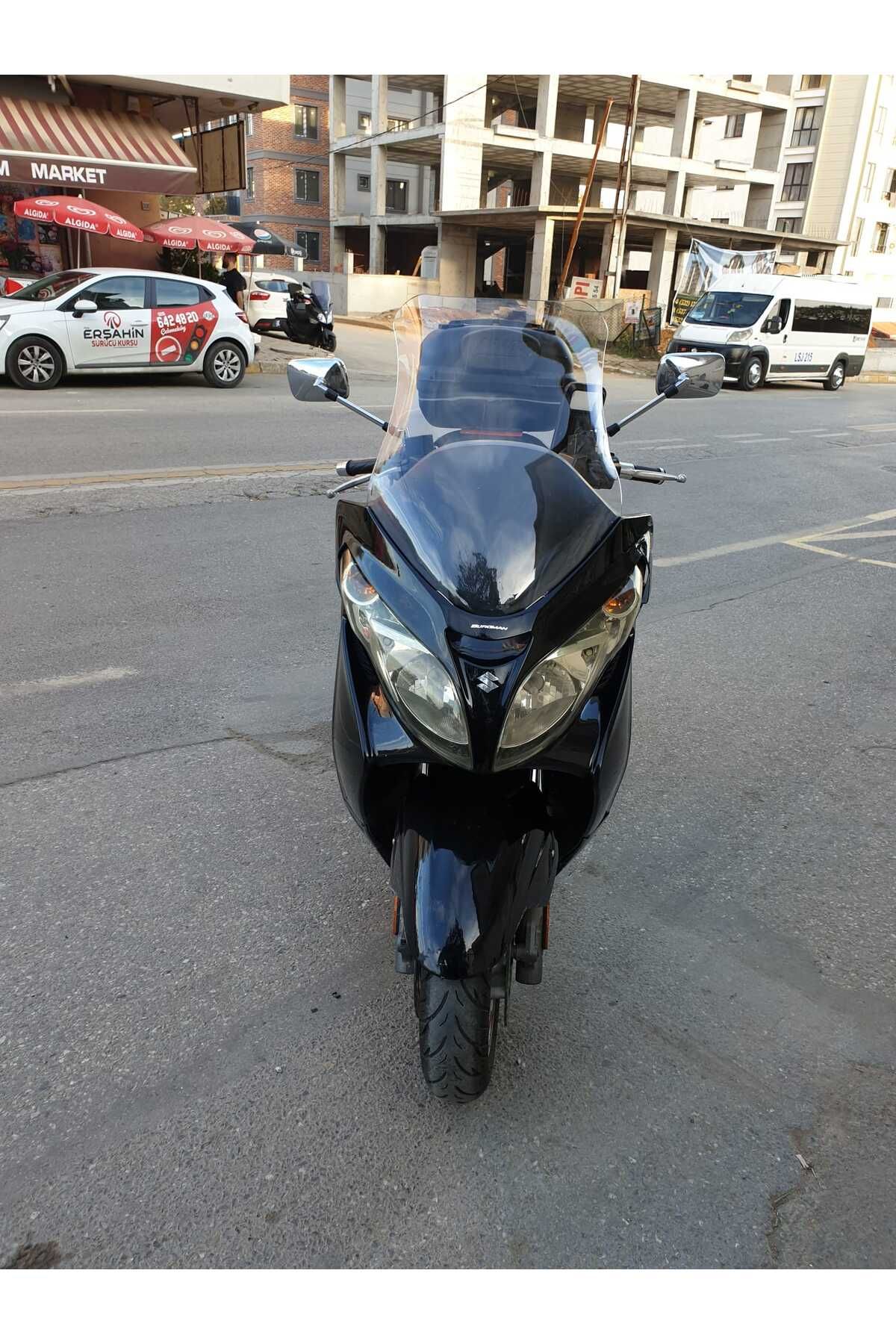 Suzuki Burgman 400 K7 Siperlik Ön Cam 2007 2015 Model 70cm Şeffaf Renkli 4mm