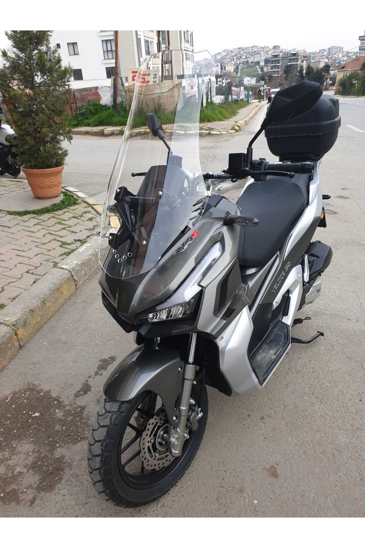 RKS Veloce 150 Siperlik Ön Cam 2023-2025 Model 65cm Şeffaf Renkli 4mm ORTA BOYLU CAM