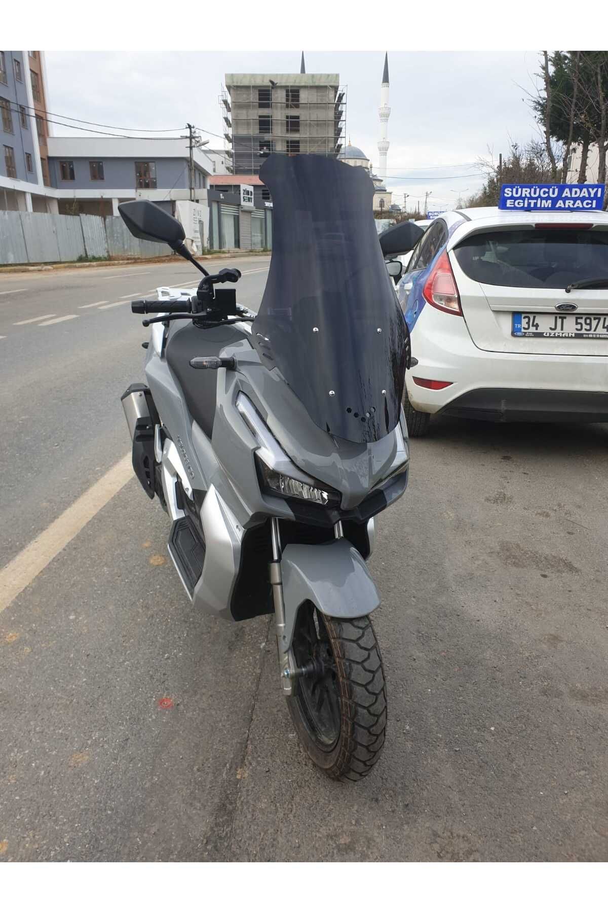 RKS Veloce 150 Siperlik Ön Cam 2023-2025 Model 65cm Siyah Renkli 4mm ORTA BOYLU CAM