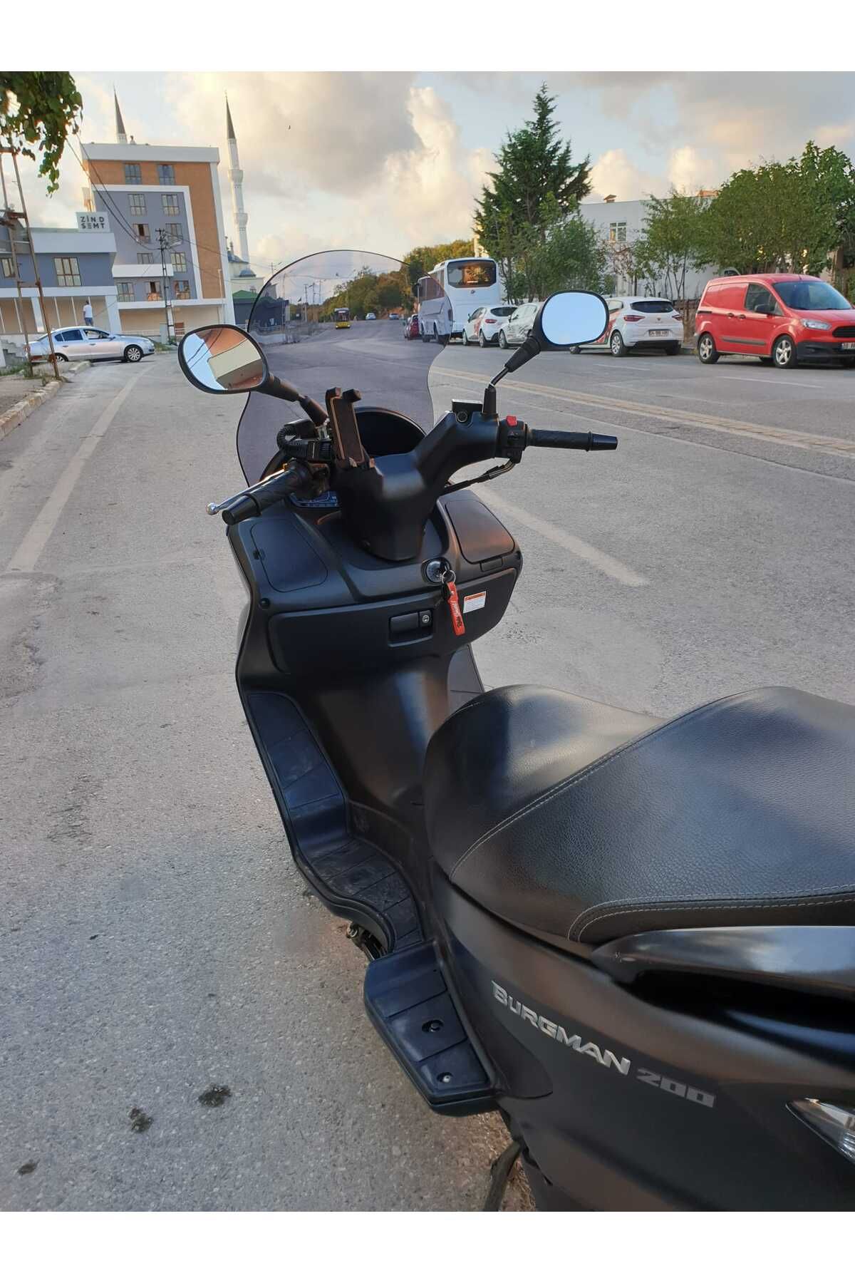 Suzuki Burgman 125 200 Siperlik Ön Cam 2002 2012 Model 54cm Füme Renkli 4mm