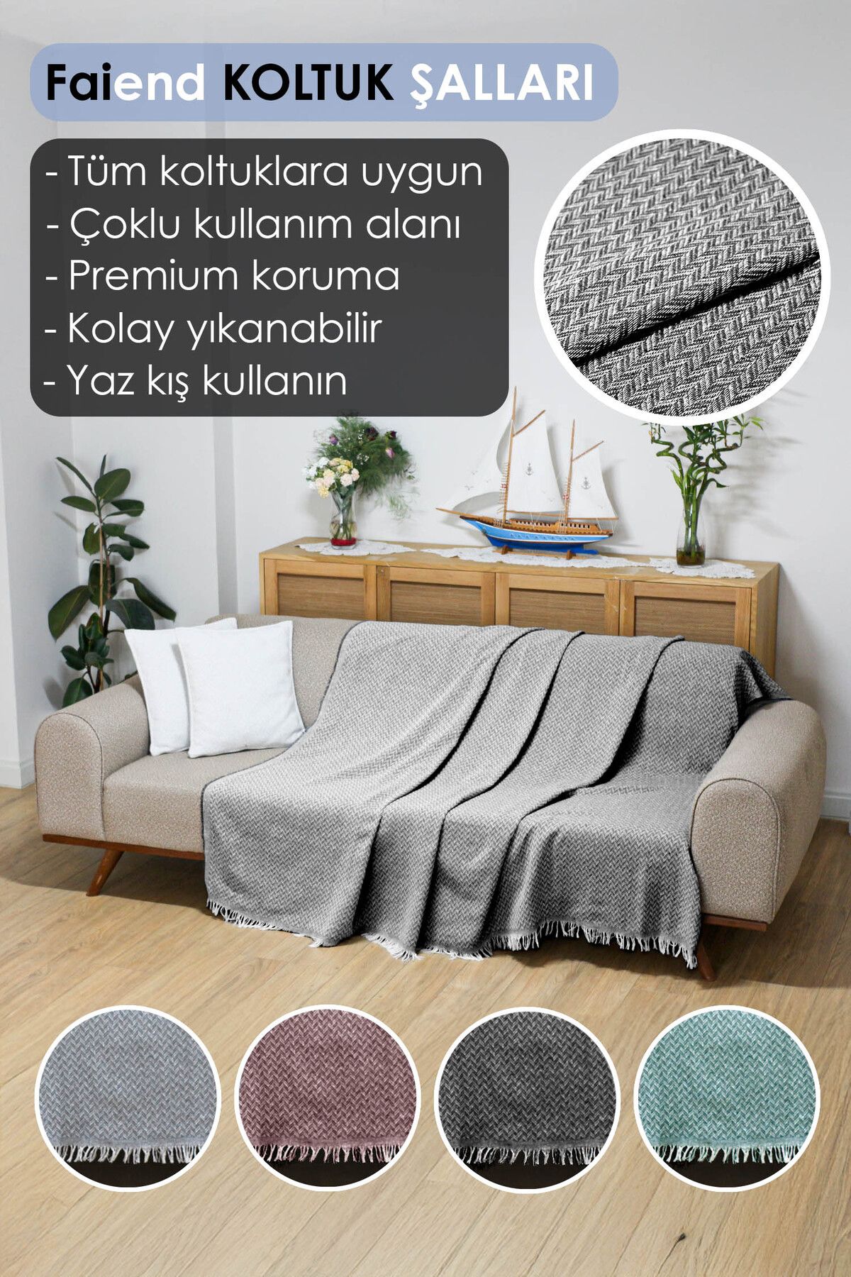 Faiend Husa Fotoliu 180 X 200 Cm Canapea Canapea Pat Divan Husa Fotoliu Bumbac Lavabil Şal Simplu - Mărime unică