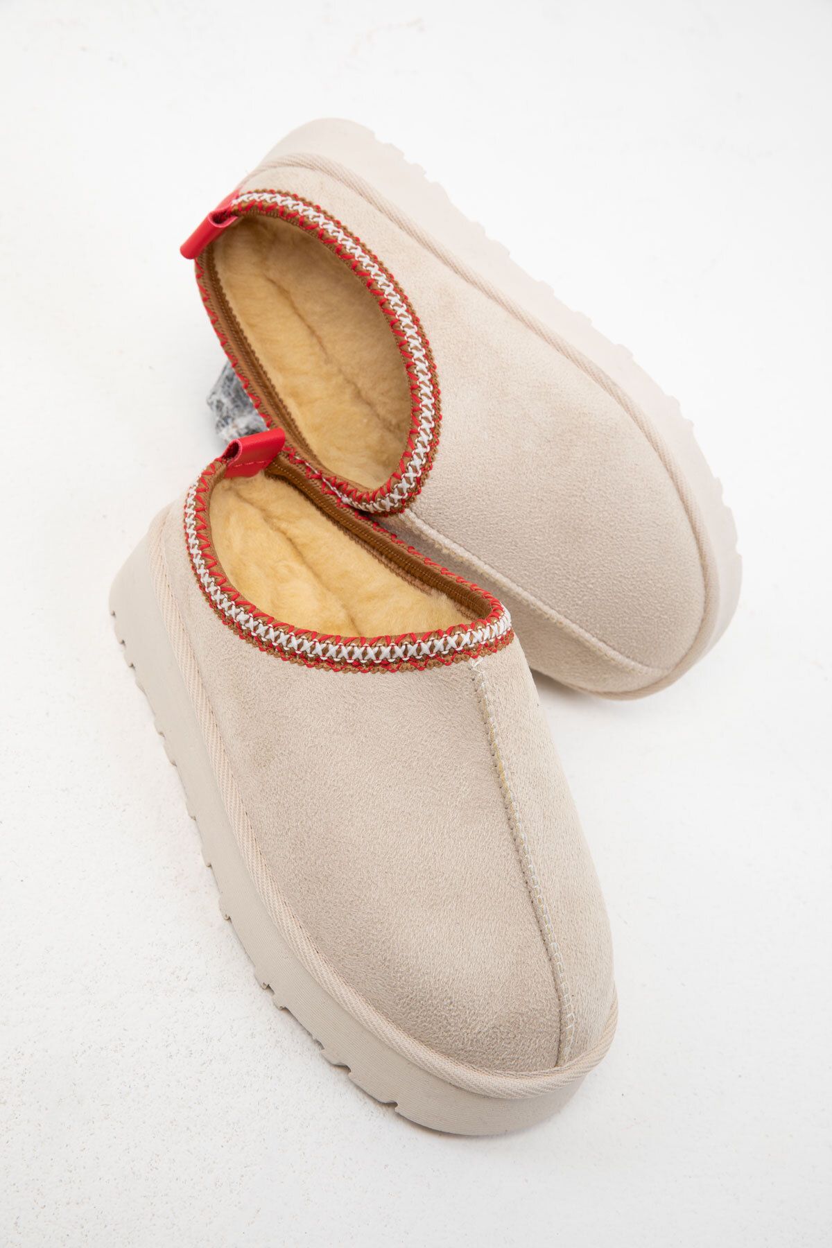 SOHO-Μπεζ σουέντ γυναικείες μπότες - 19762 Model Bootie 5