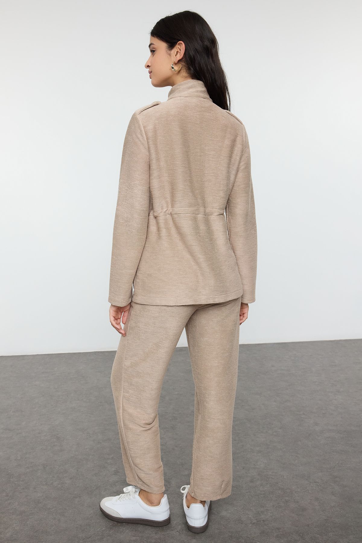 Trendyol Modest-Mink Diver/Scuba Stand γιακά με πλεκτή τσέπη στο κάτω μέρος TCTAW25US00121 5