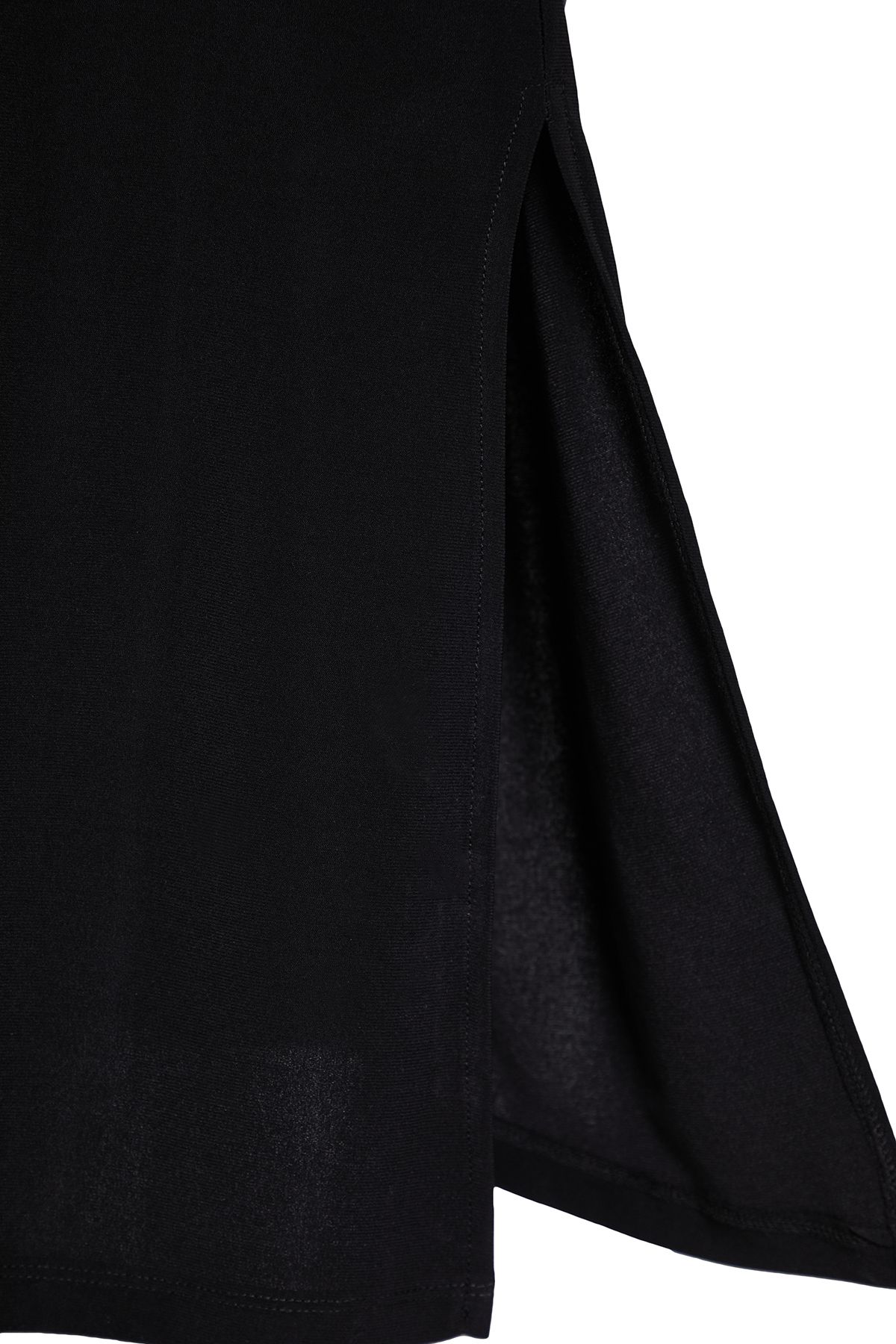 Trendyol Curve-Чорна сукня міді з вирізом у вигляді серця Orme Plus Size TBBSS25AH00014 7