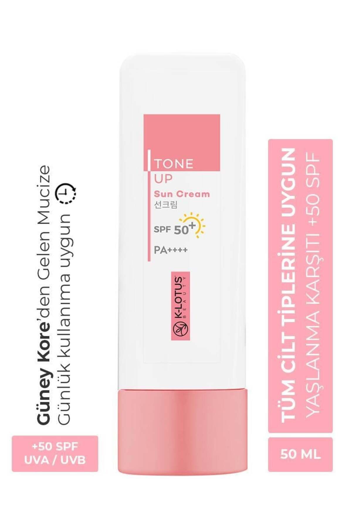 کرم ضد آفتاب صورت K-Lotus Beauty Tone Up متعادل کننده و روشن کننده صورت Spf50 /pa 50ml