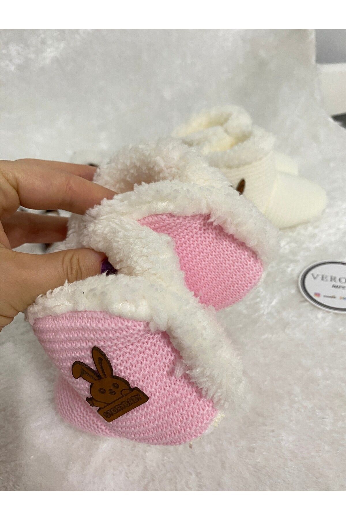 VERONA TARZ-2-Piece Unisex Baby Slippers Set - Double Color, Plush Material, Non-Slip Base 8