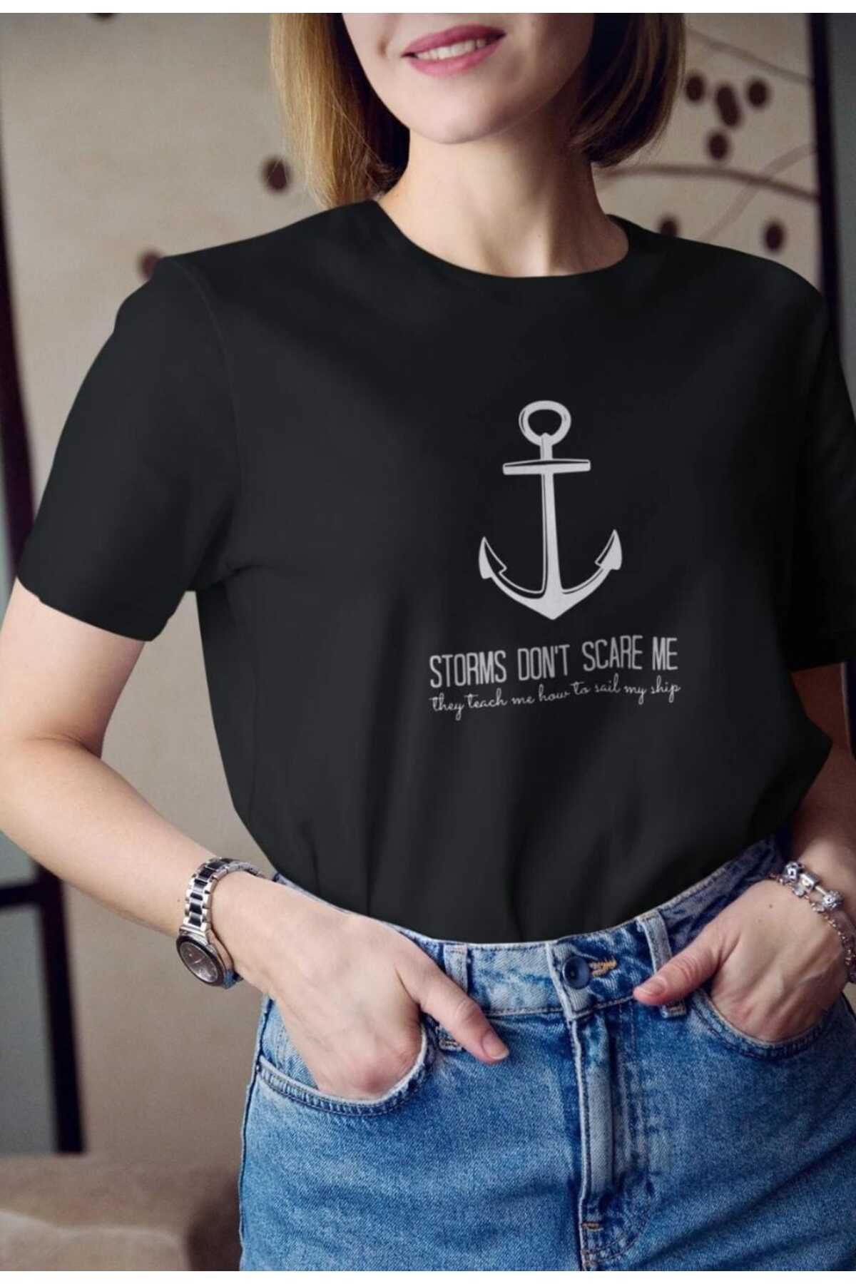 New Shine Tricou Imprimat Cu Ancora De Barca Pentru Femei Unisex - M